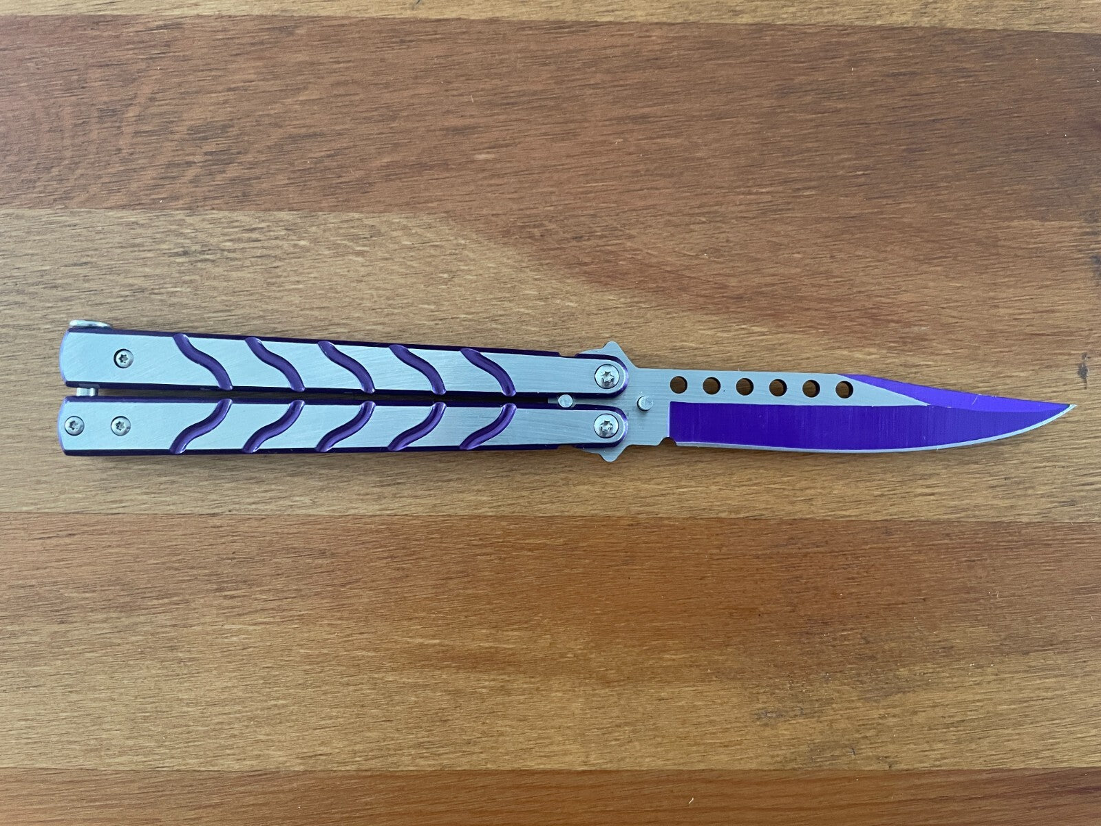 3.74" Stainless Steel Blade Folding Pocket Knife Brushed Steel Purple Handle