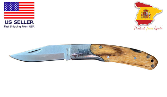 2.5" Blade Cute Folding Pocket Knife Bolsters Engraved Imported Spain -US Seller