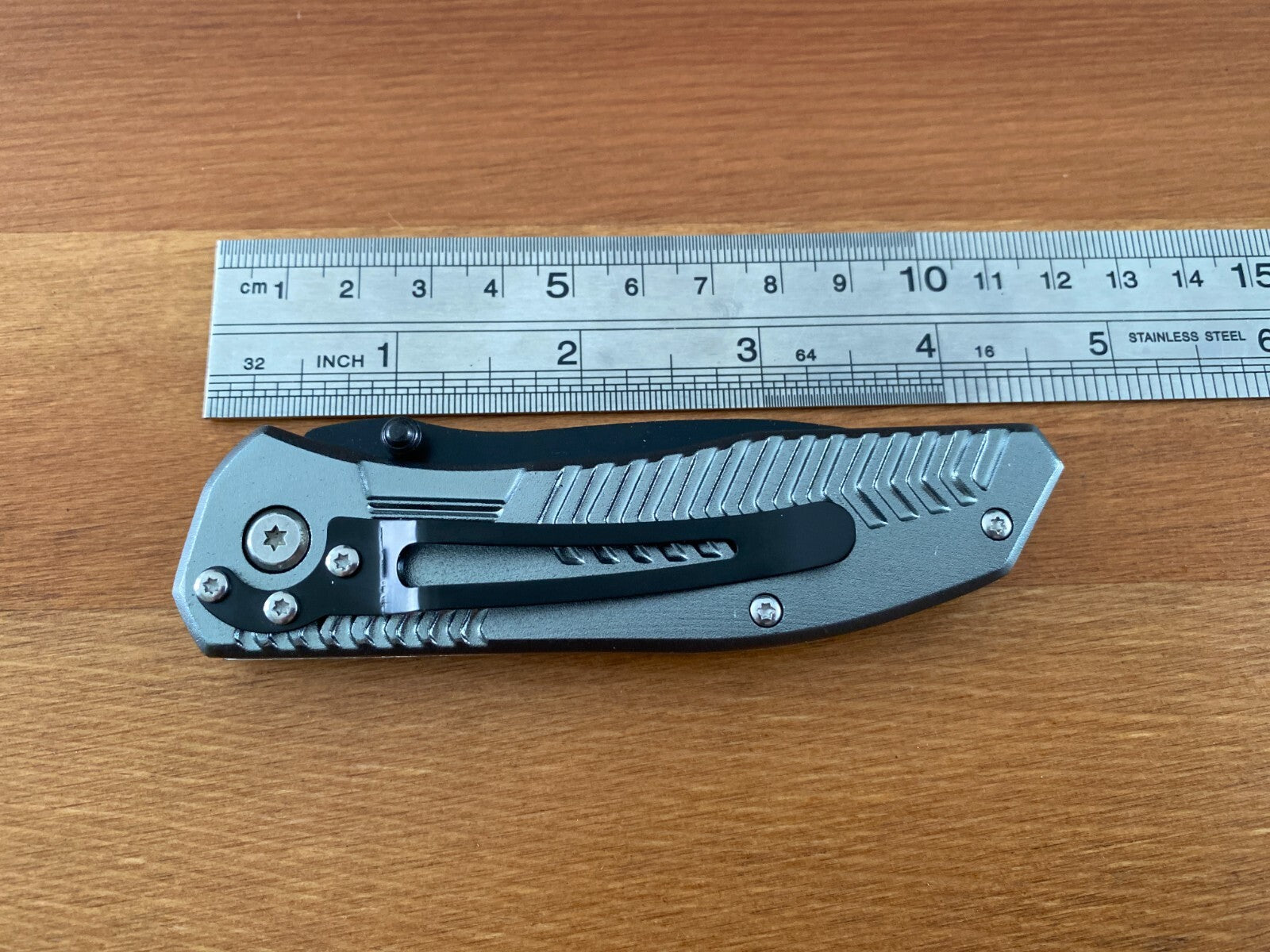 3.34" Stainless Blade Tactical Pocket Knife Aluminum Handle Pocket Clip