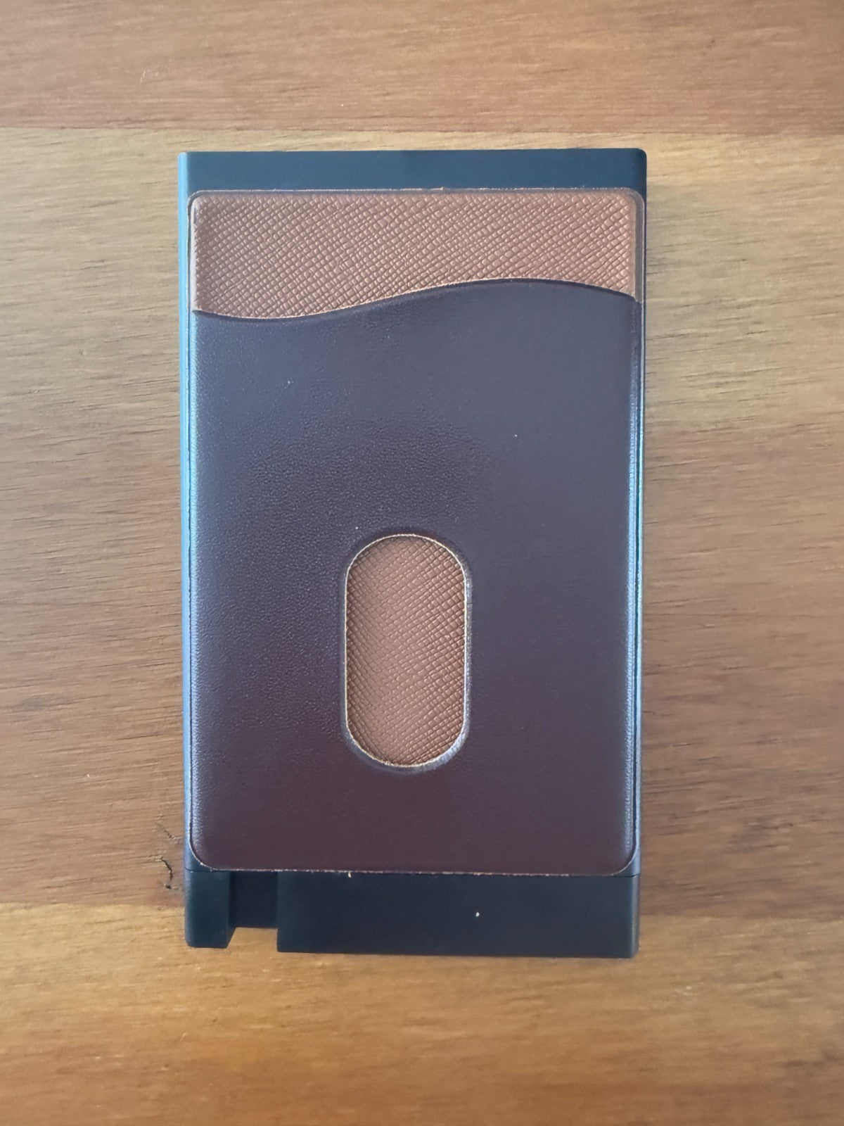 Stranger Things Pop Up Wallet Brown Leather Credit Card Holder and Cash Aluminum