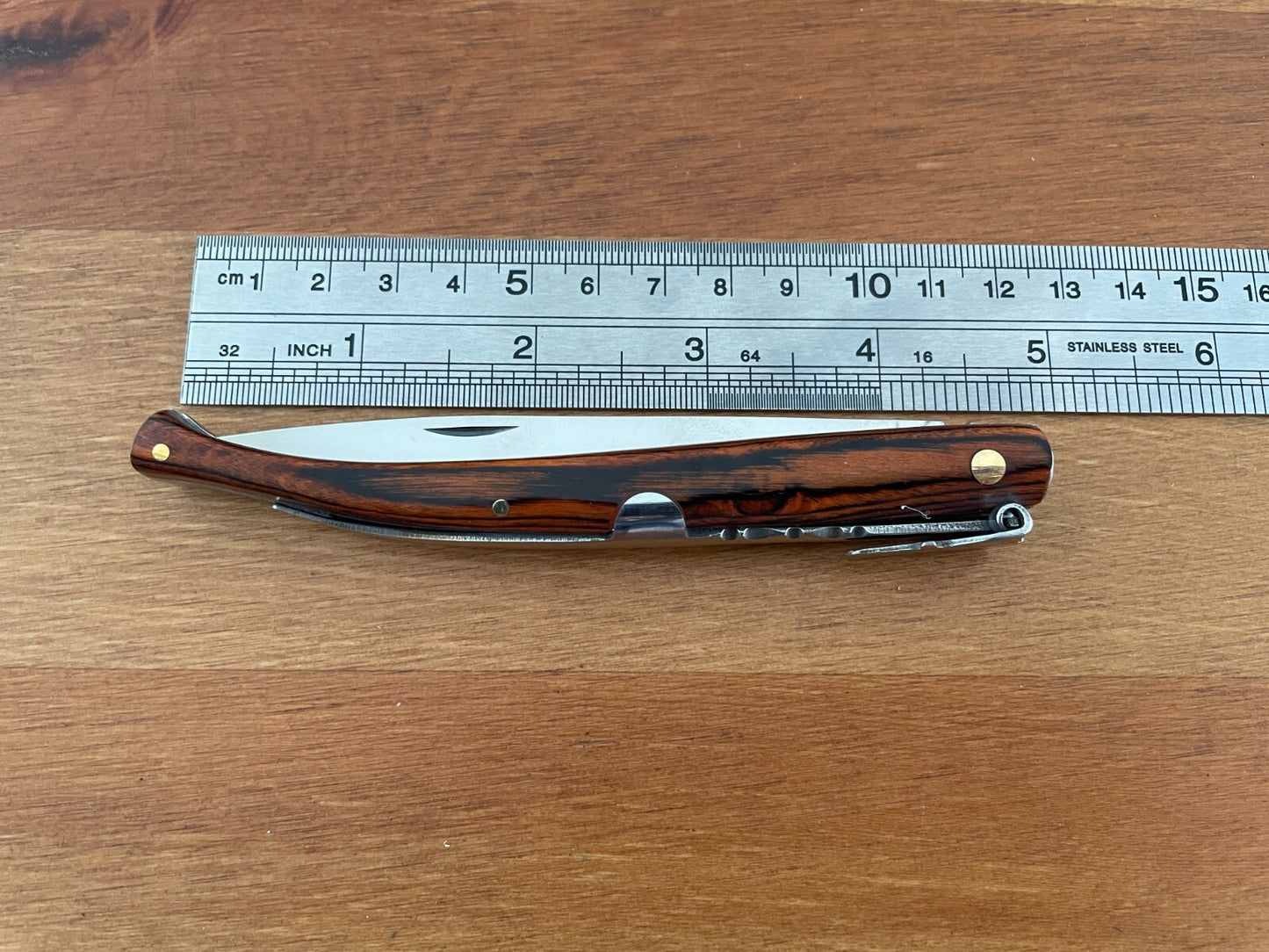 3.9 in. Estilete Spanish Navaja Pocket Knife Red Stamina Wood Handle US Seller