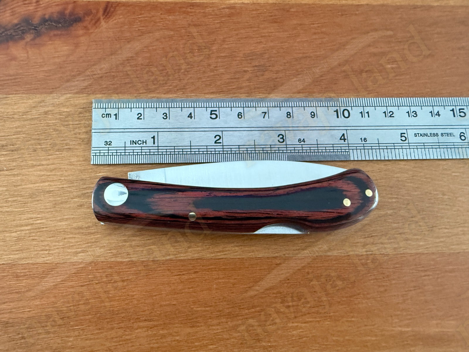 3.15” Joker Bretón Camping Folding Knife (Red Wood Handle) Handmade in Spain