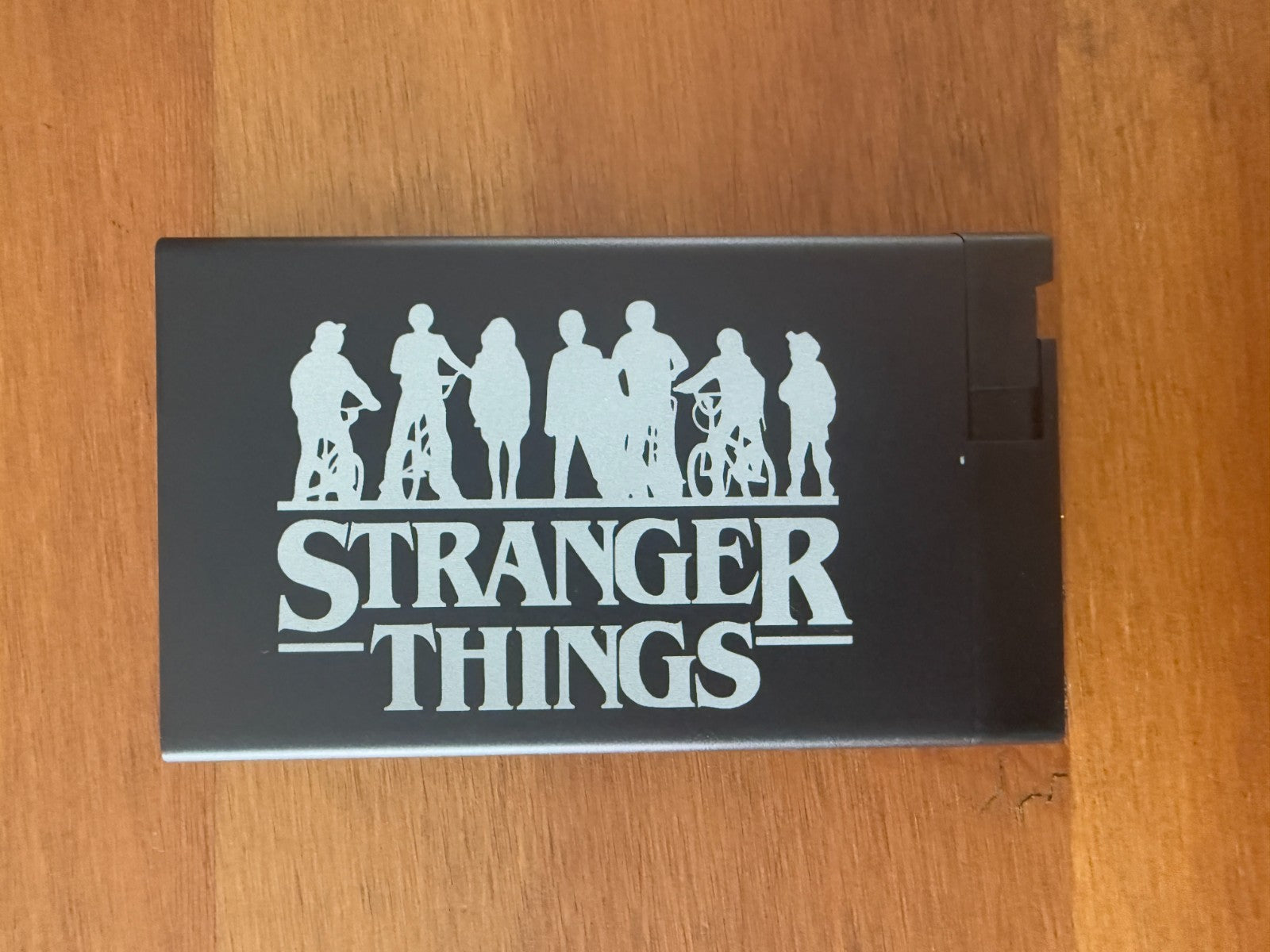 Stranger Things Pop Up Wallet Brown Leather Credit Card Holder and Cash Aluminum