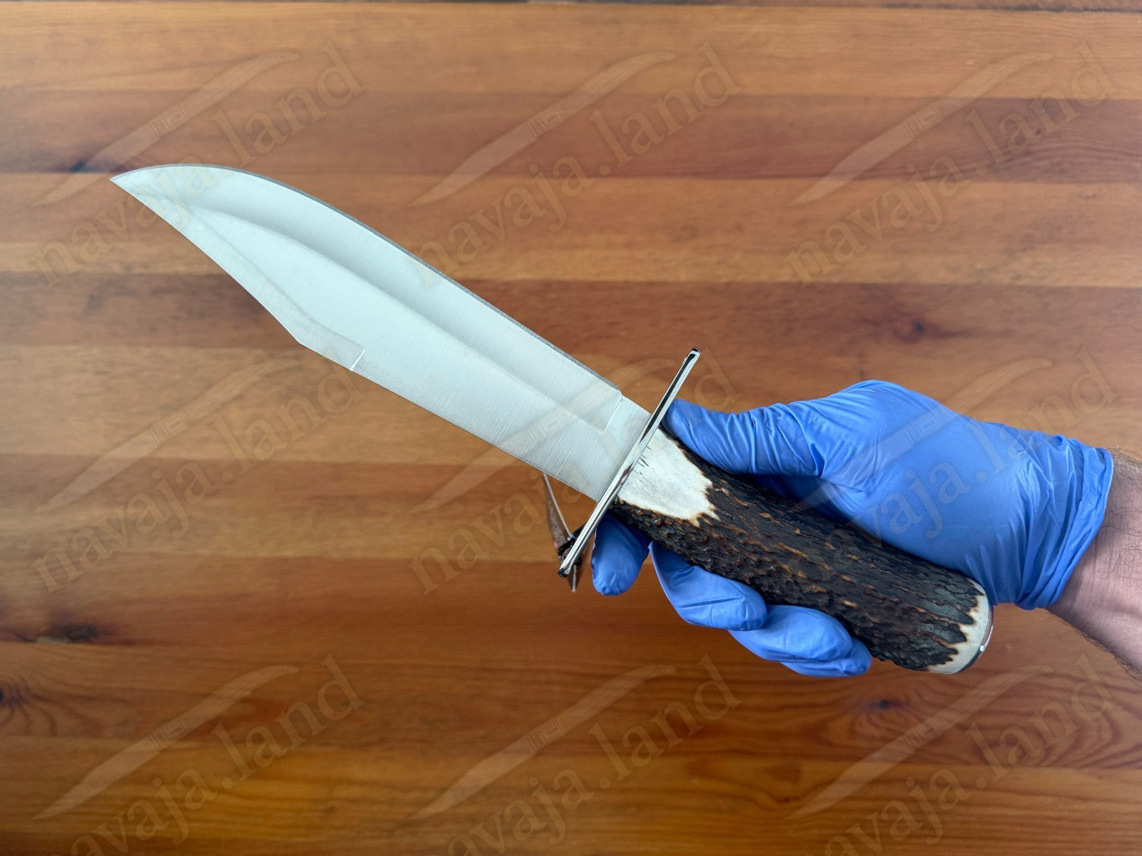 Joker Bowie 20 Hunting Knife – 7.87” MOVA Blade | Deer Antler Handle | Sheath