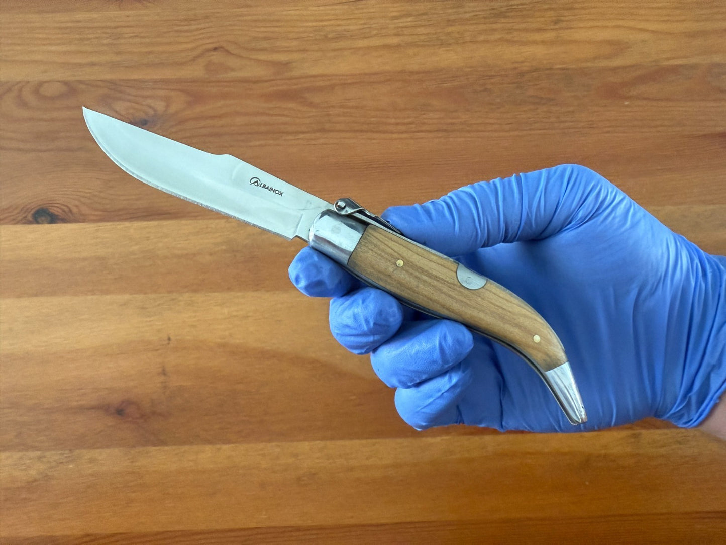 3.2" Spanish Navaja Teja Albacete Folding Pocket Knife Olive Wood Scales
