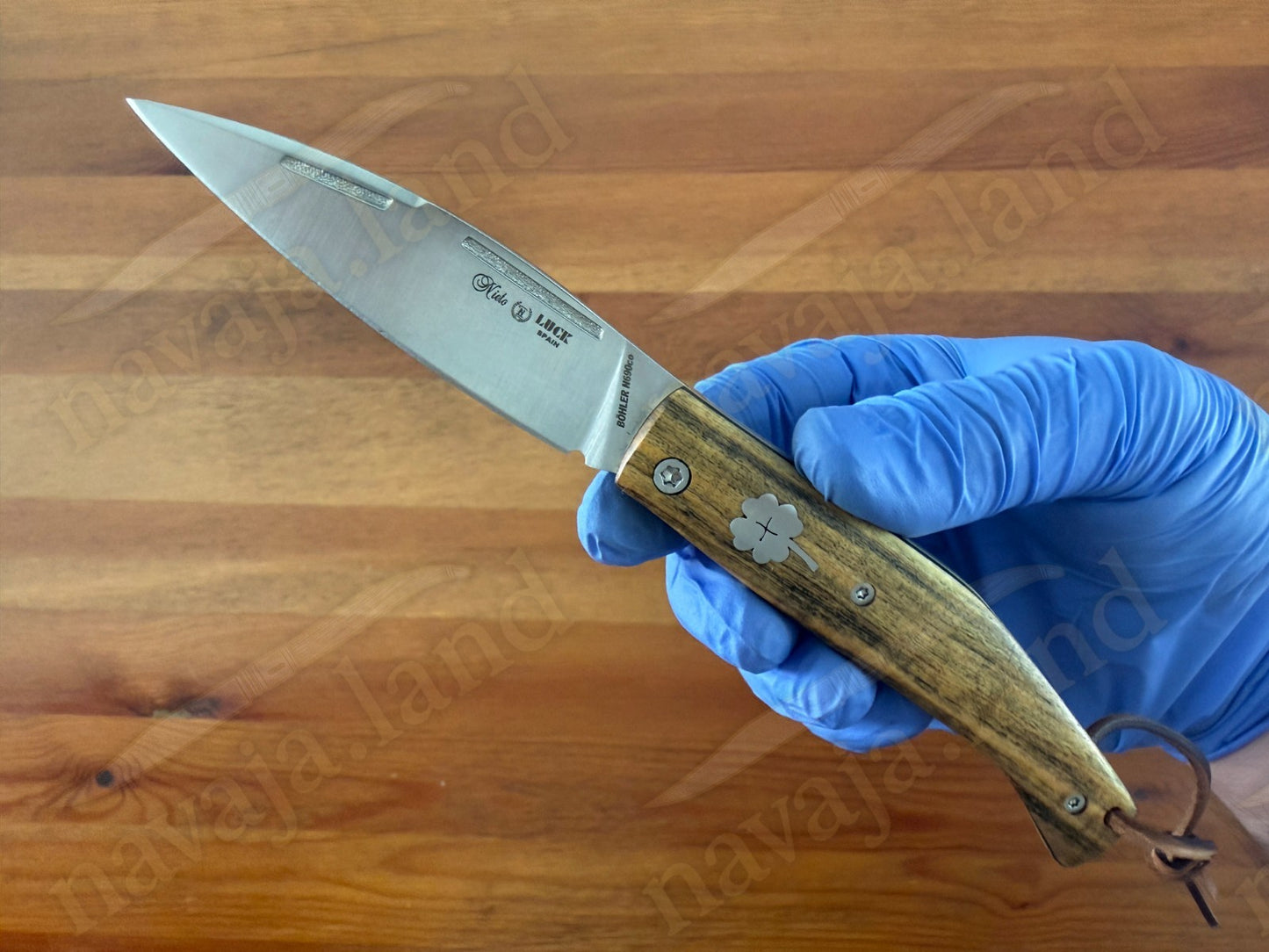 Miguel Nieto🍀LUCK Spanish Folding Knife Böhler N690Co Steel Pistachio Wood