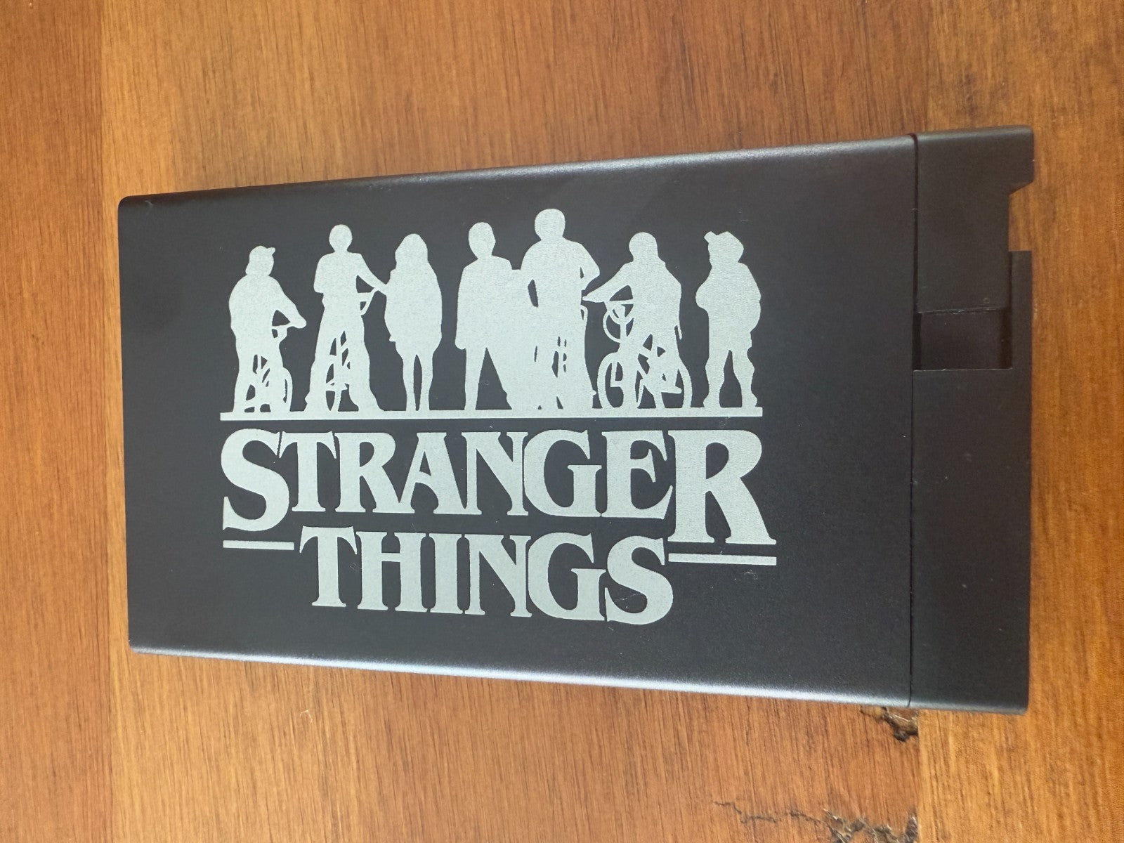 Stranger Things Pop Up Wallet Black Leather Credit Card Holder and Cash Aluminum