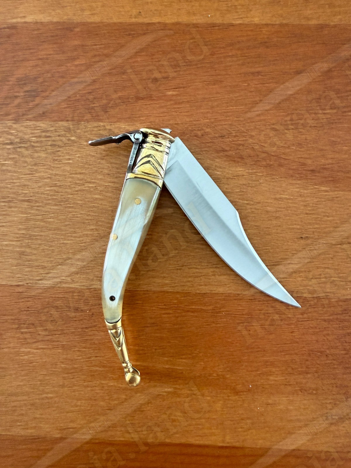 3” Navaja Joker Sevillana Knife Bull Horn Handle High Quality Handmade in Spain