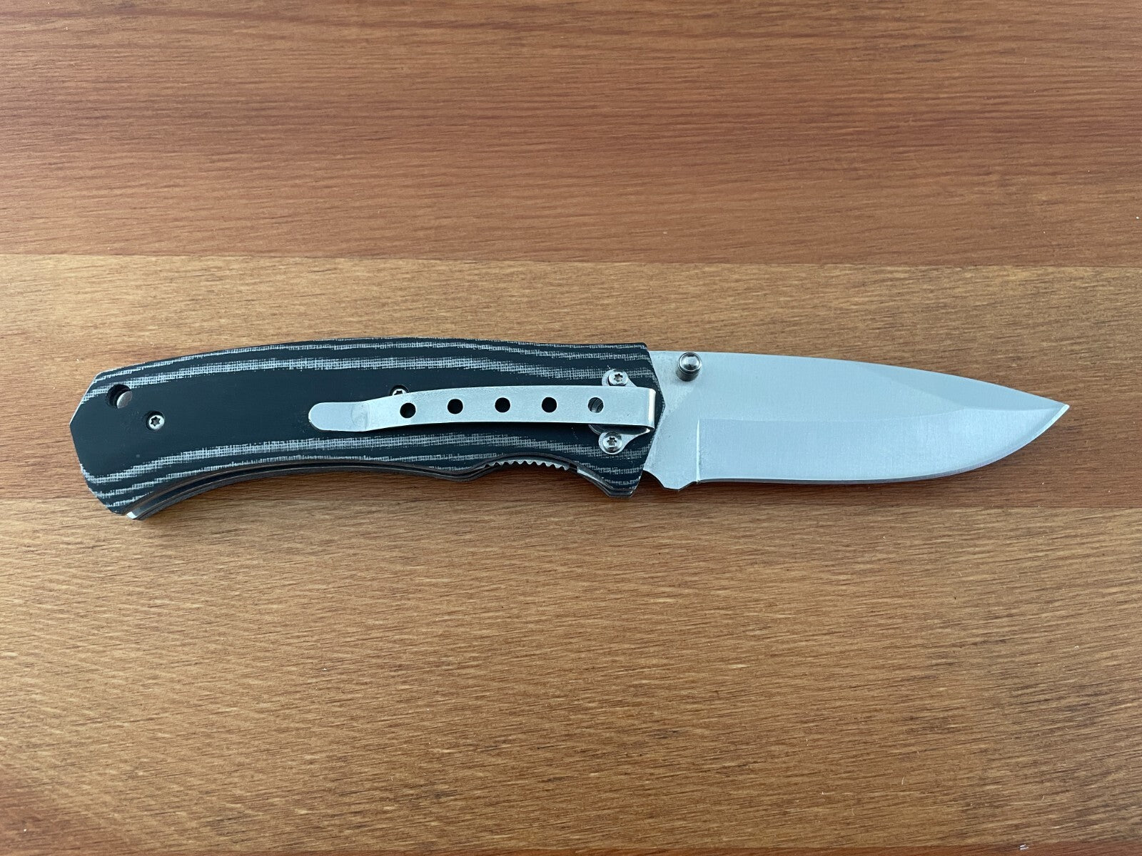 3.34" Stainless Steel Blade Tactical Knife Micarta Scales Pocket Clip
