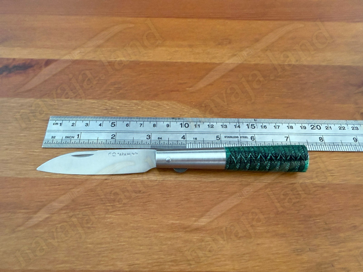 2.75" CQ Taramundi Pocket Knife Green Ash Wood Handle Liner Lock Made in Spain