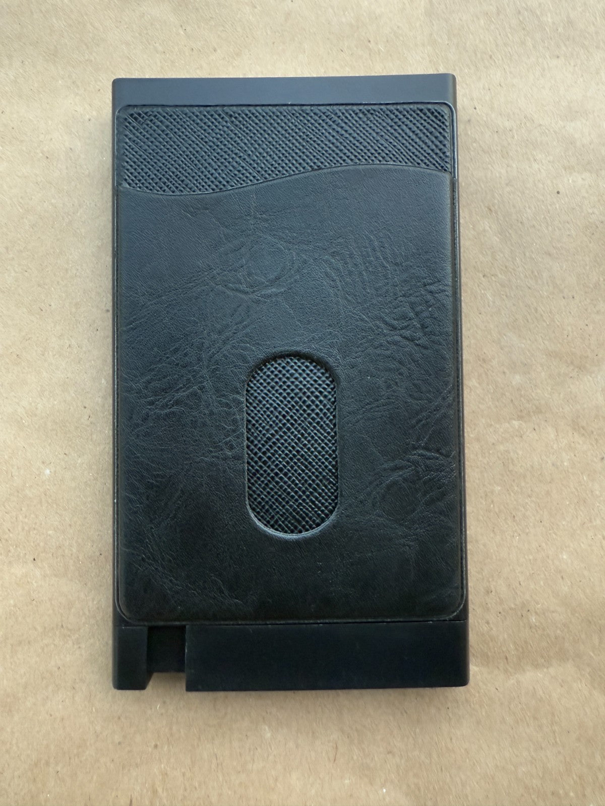 Captain America Pop Up Wallet Black Leather Credit Card Holder and Cash Aluminum