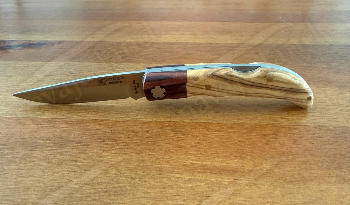 3.15” Joker Pointer Camping Folding Knife (Olive Wood Handle & Rosewood Ferrule)