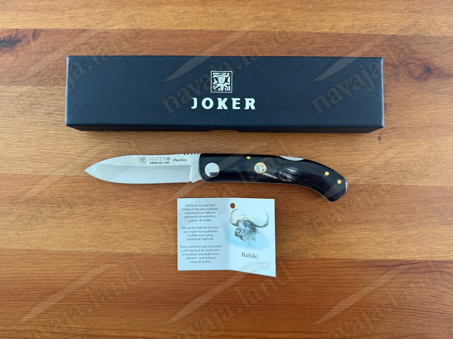 Joker Pachón Folding Knife – Buffalo Horn Handle Sandvik 12C27 Steel Backlock