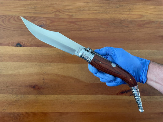6.5” Navaja Sevillana Style Folding Knife Red Wood Scales From Spain - US Seller