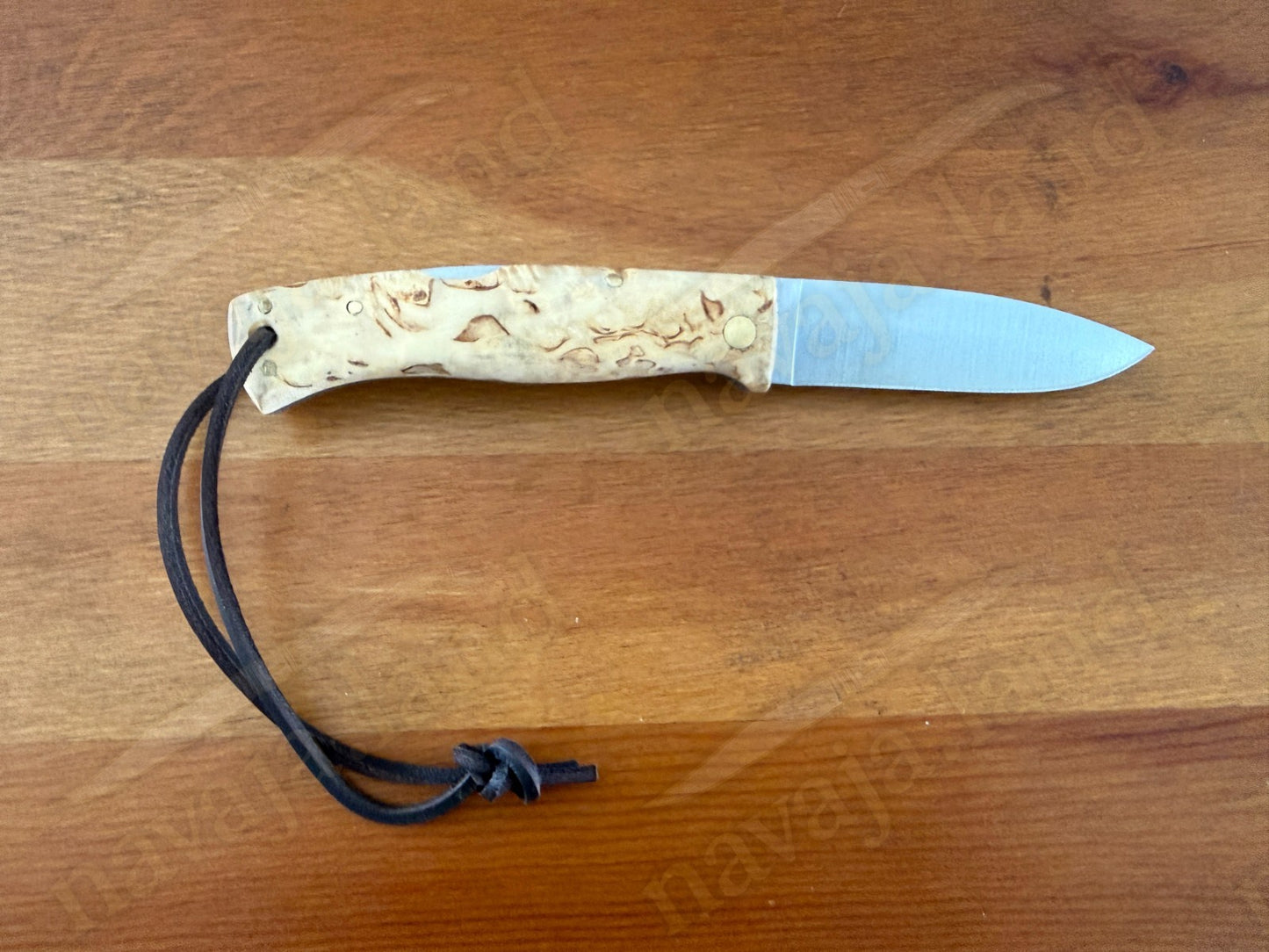 3.15” Joker Artica Bushcraft Folding Knife (Curly Birch Handle) Handmade Spain