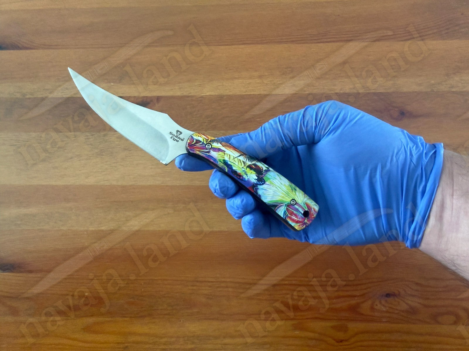 Snake Eye Tactical Fixed Blade Hunting Knife Full Tang w/ Sheath Colorful Handle
