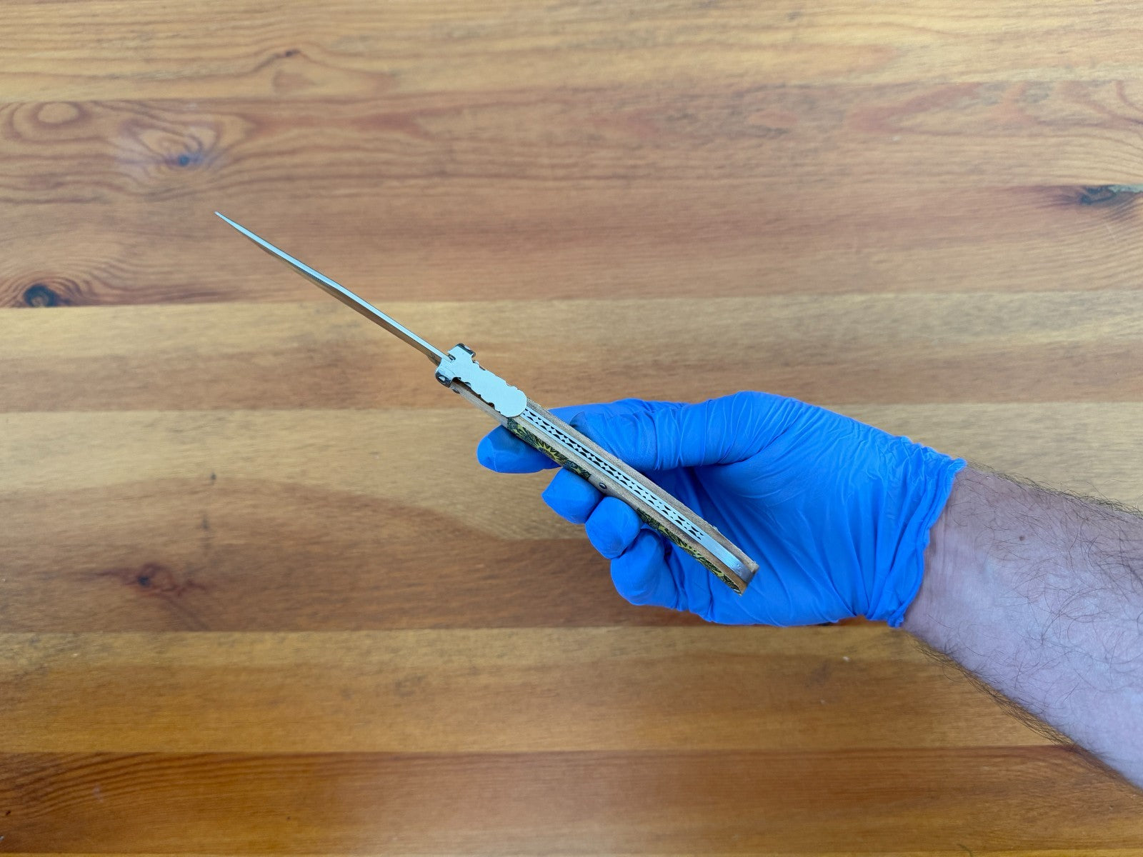 4.3" Arabian Style Spanish Navaja with Ratchet Pocket Knife Maple Wood Handle