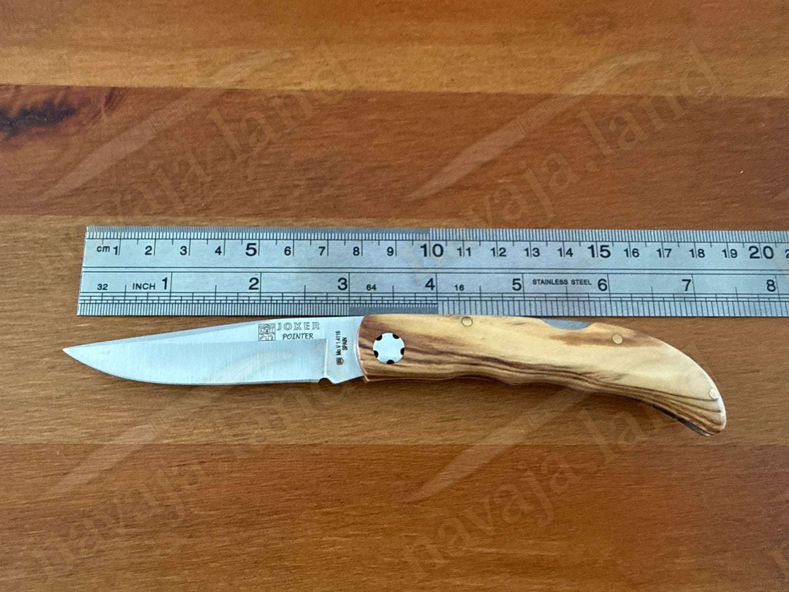 3.15” Joker Pointer Camping Folding Knife (Olive Wood Handle) Handmade in Spain