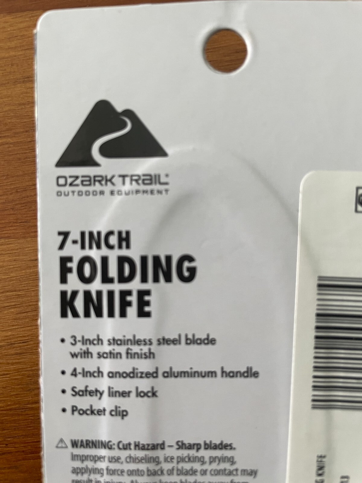 Ozark Trail 7-inch Full Length Folding Pocket Knife 3-inch Stainless Steel Blade