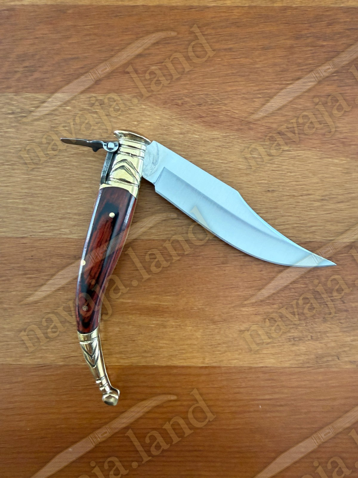 3.5” Navaja Joker Sevillana Knife Red Wood Handle High Quality Handmade in Spain