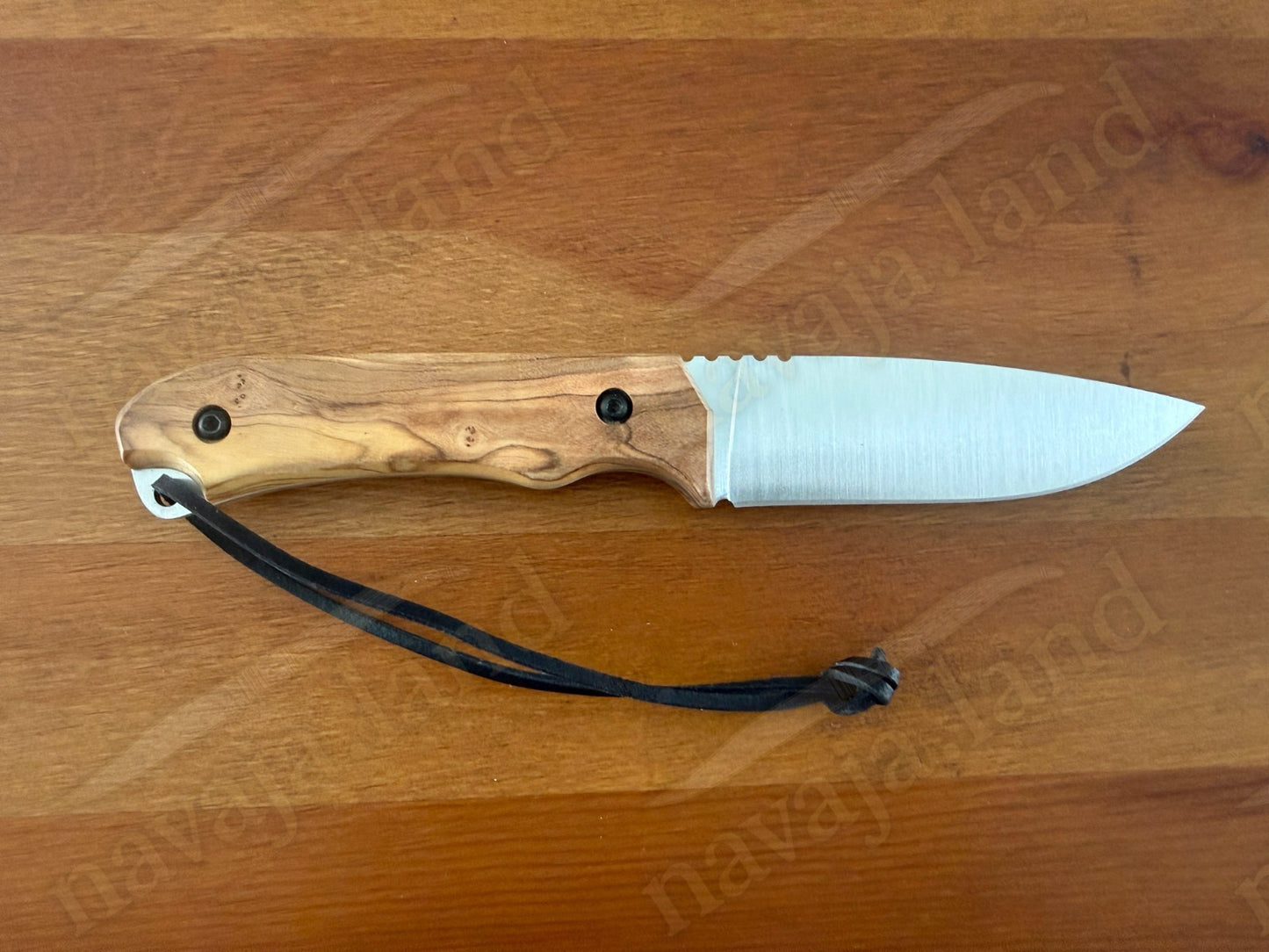Joker Aguila Bushcraft Knife 4.13” MOVA Blade Olive Wood Handle | Leather Sheath