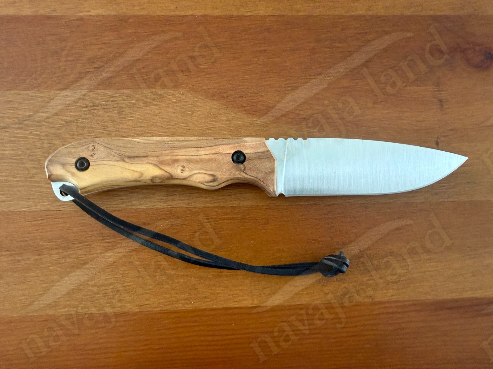 Joker Aguila Bushcraft Knife 4.13” MOVA Blade Olive Wood Handle | Leather Sheath