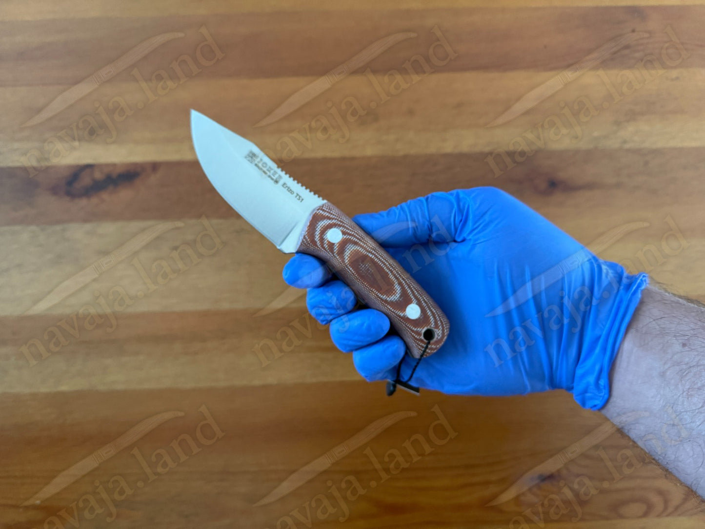 Joker Erizo TS1 3" Bohler N695 Steel Blade Fixed Knife Micarta Handle Leather