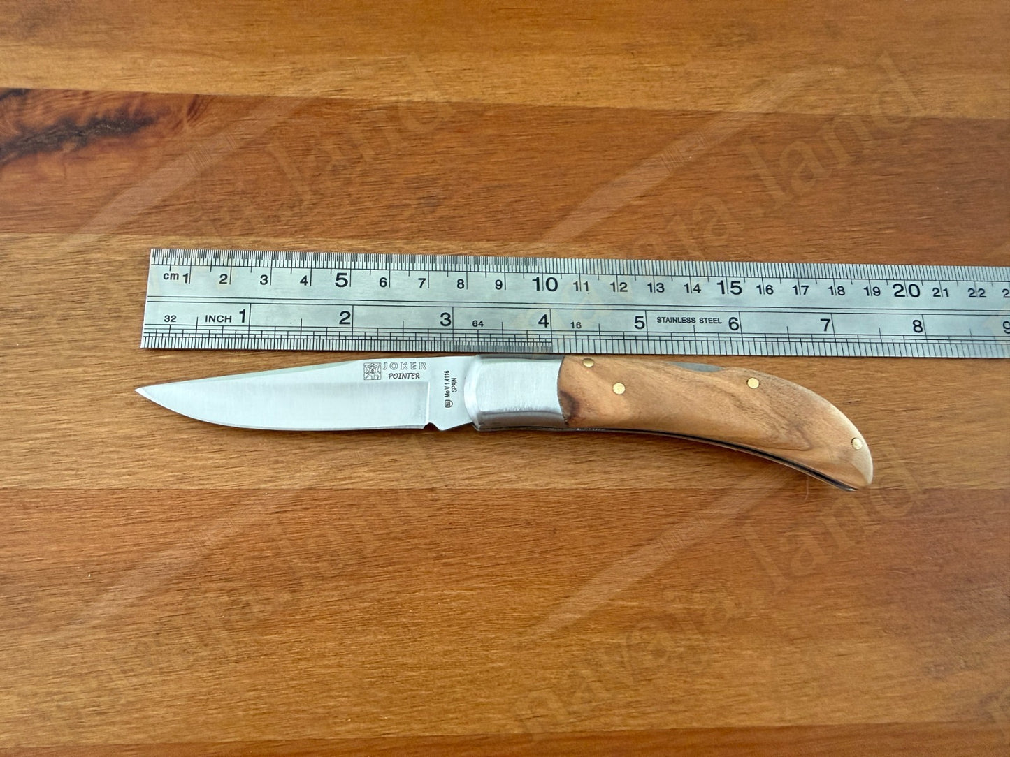 2.9” Joker Pointer Camping Folding Knife (Olive Wood Handle) Handmade in Spain