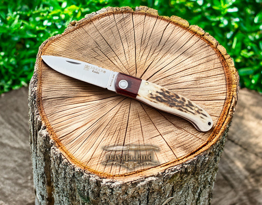 Joker Koala Pocket Knife 2.75” MOVA Blade Deer Horn Handle Grenadillo Ferrule