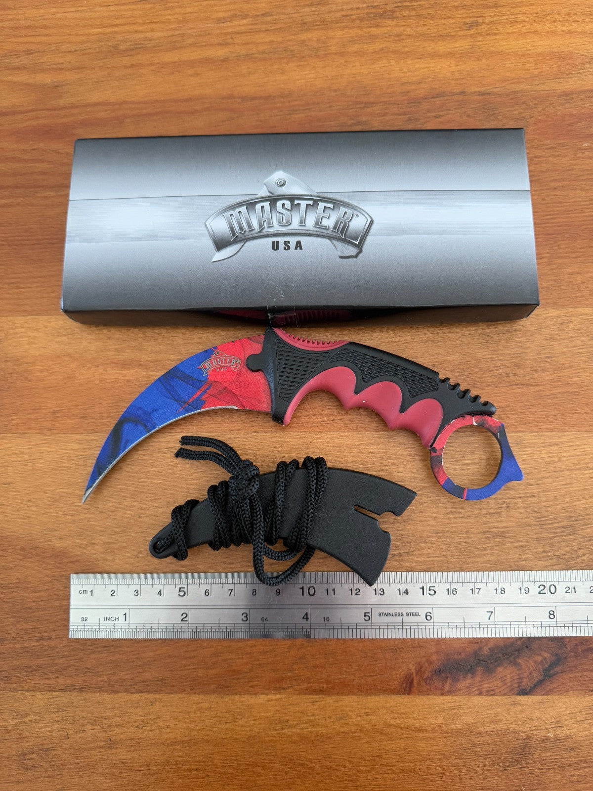 3.5" 3CR13 STEEL TWO TONE BLADE FIXED BLADE KNIFE 4" INJECTION MOLDED HANDLE