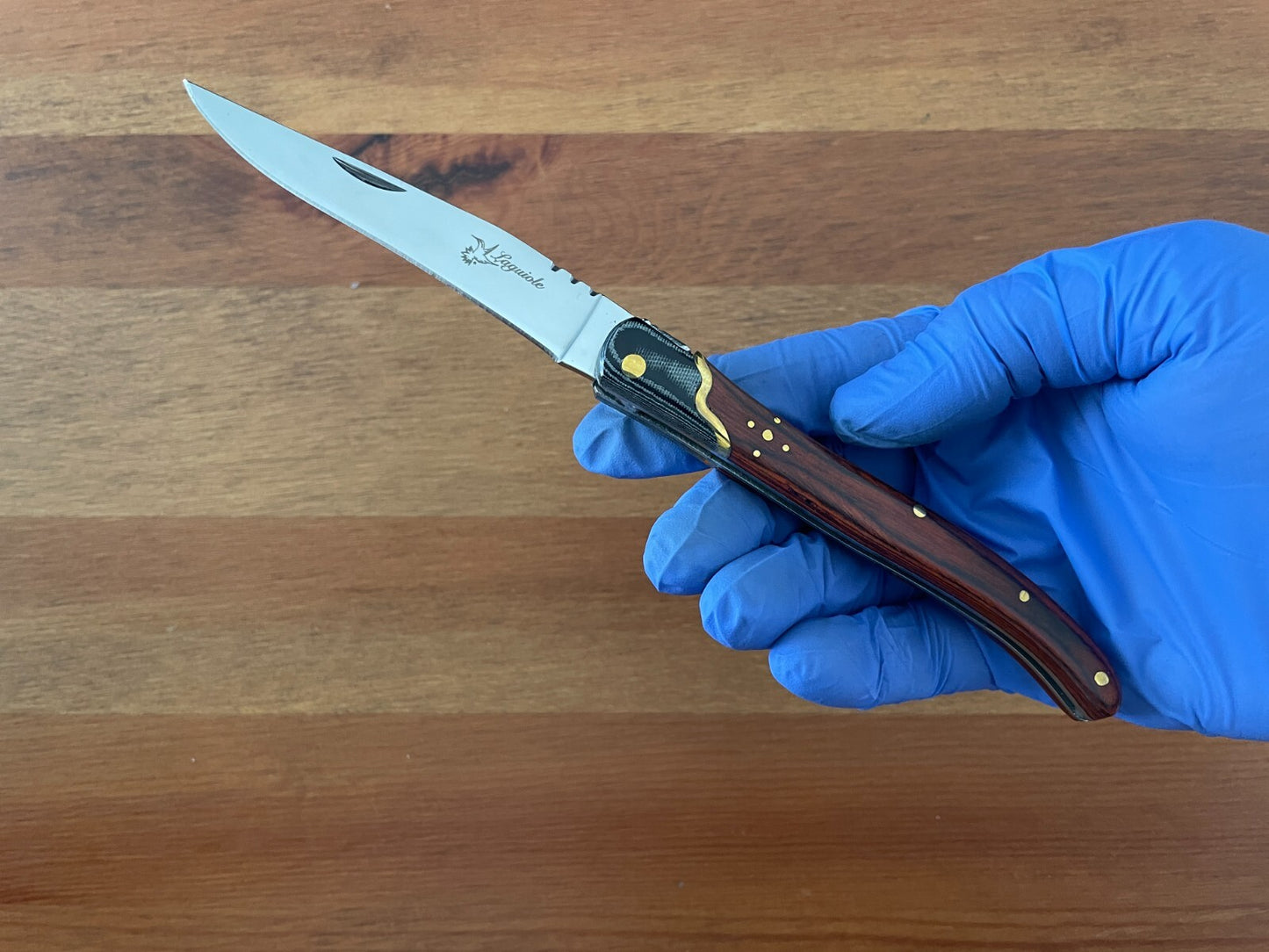 3.74” Navaja Laguiole Folding Pocket Knife Red Stamina/Mikarta Handle Slipjoint