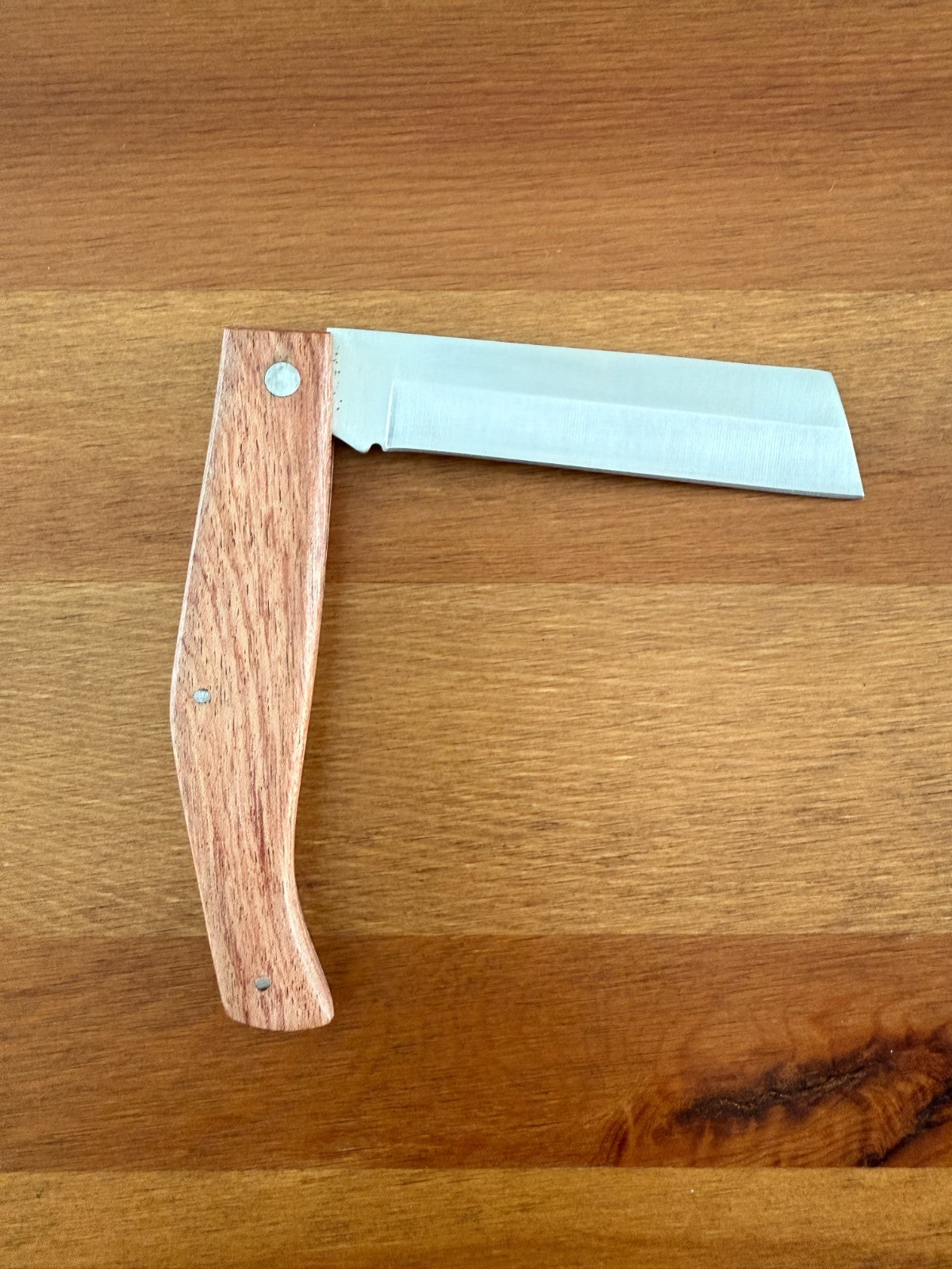 3.8" Pallés Carbon Steel Cut Tip Navaja Pocket Knife Wood Handle From Spain