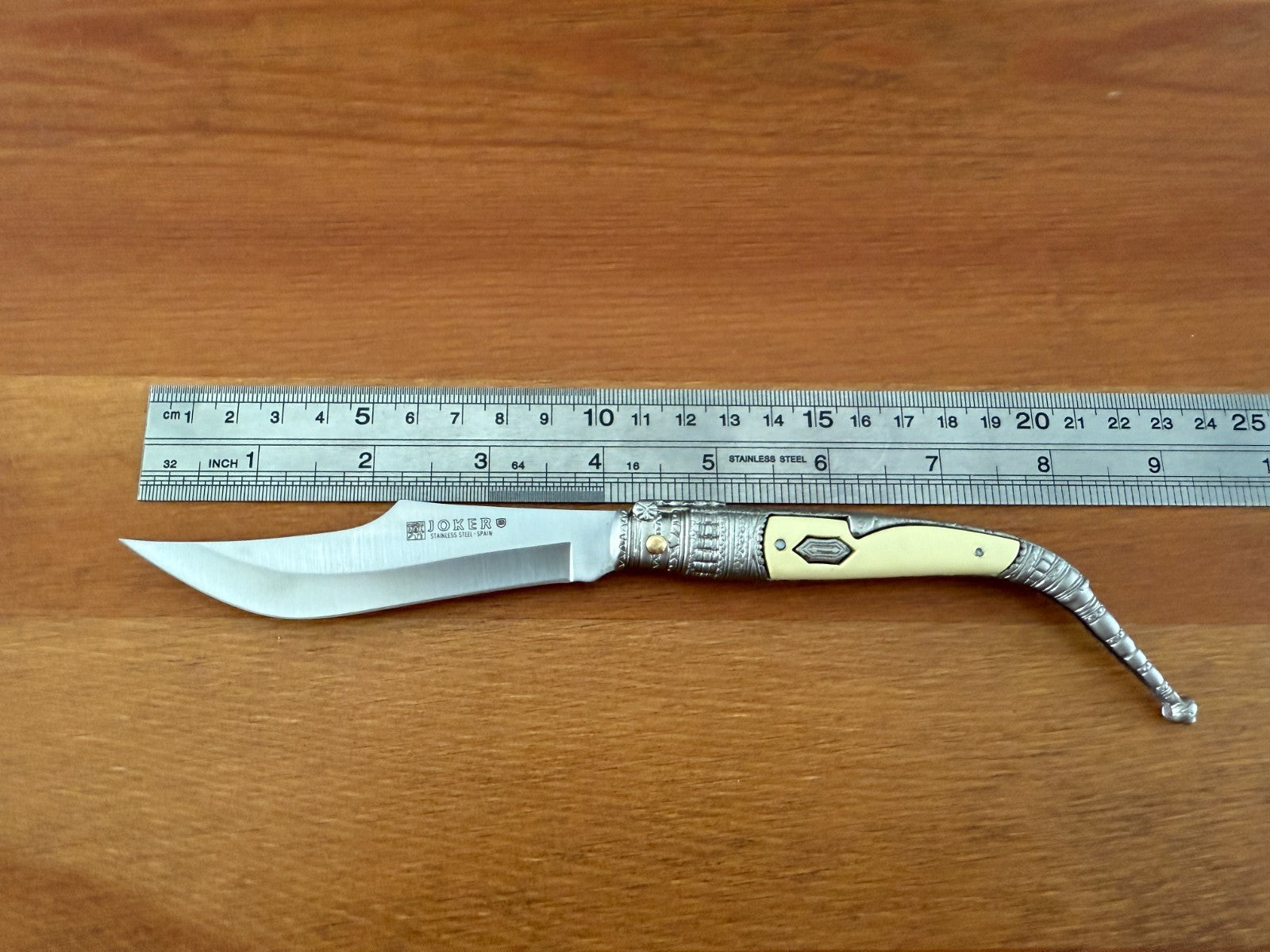 3.9” Albacete Navaja Joker Sevillana Knife Zamak Handle Handmade Slipjoint Spain