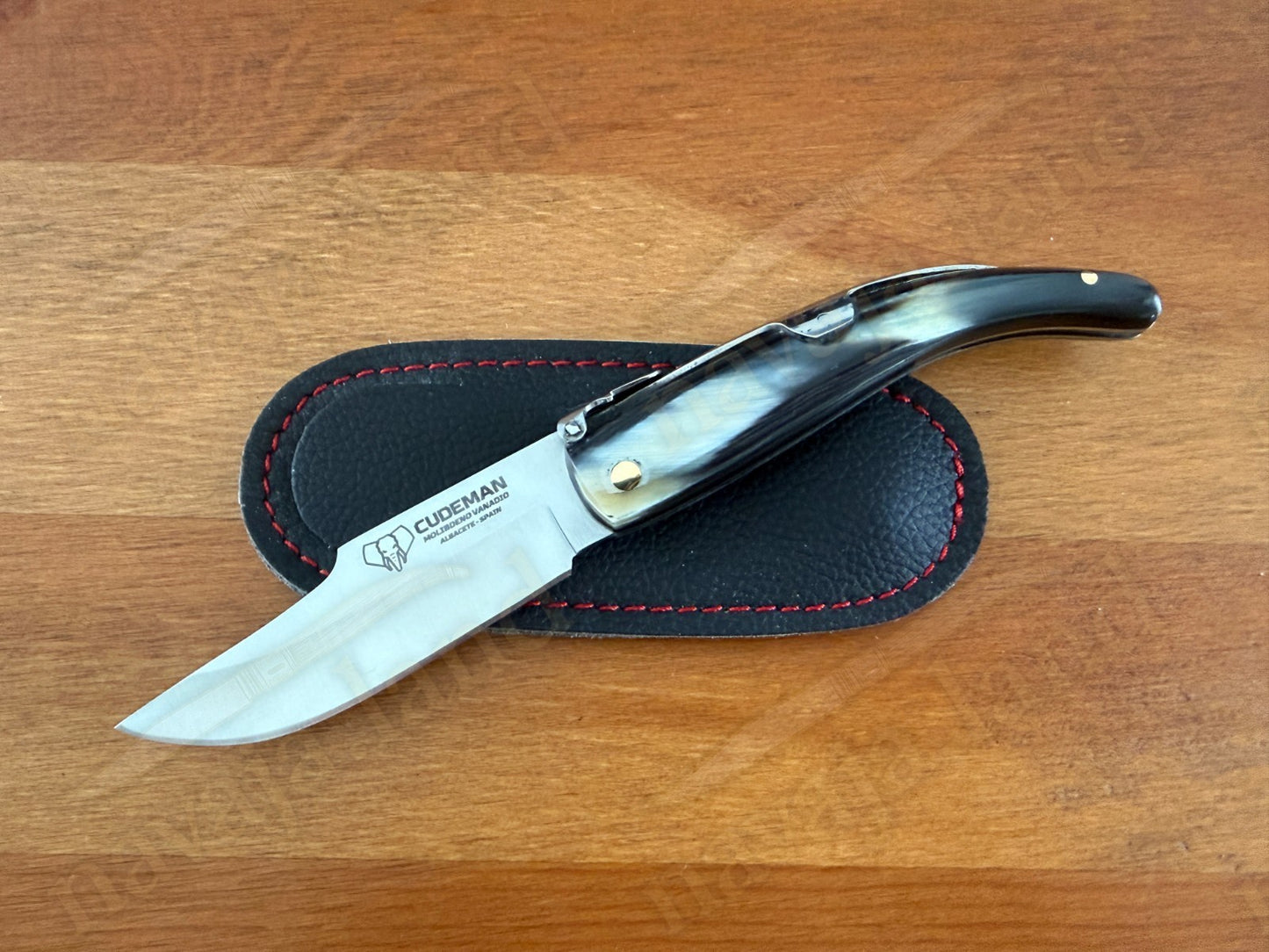 Cudeman Albaceteña 380-A Folding Knife – Bull Horn Handle | Molybdenum Vanadium