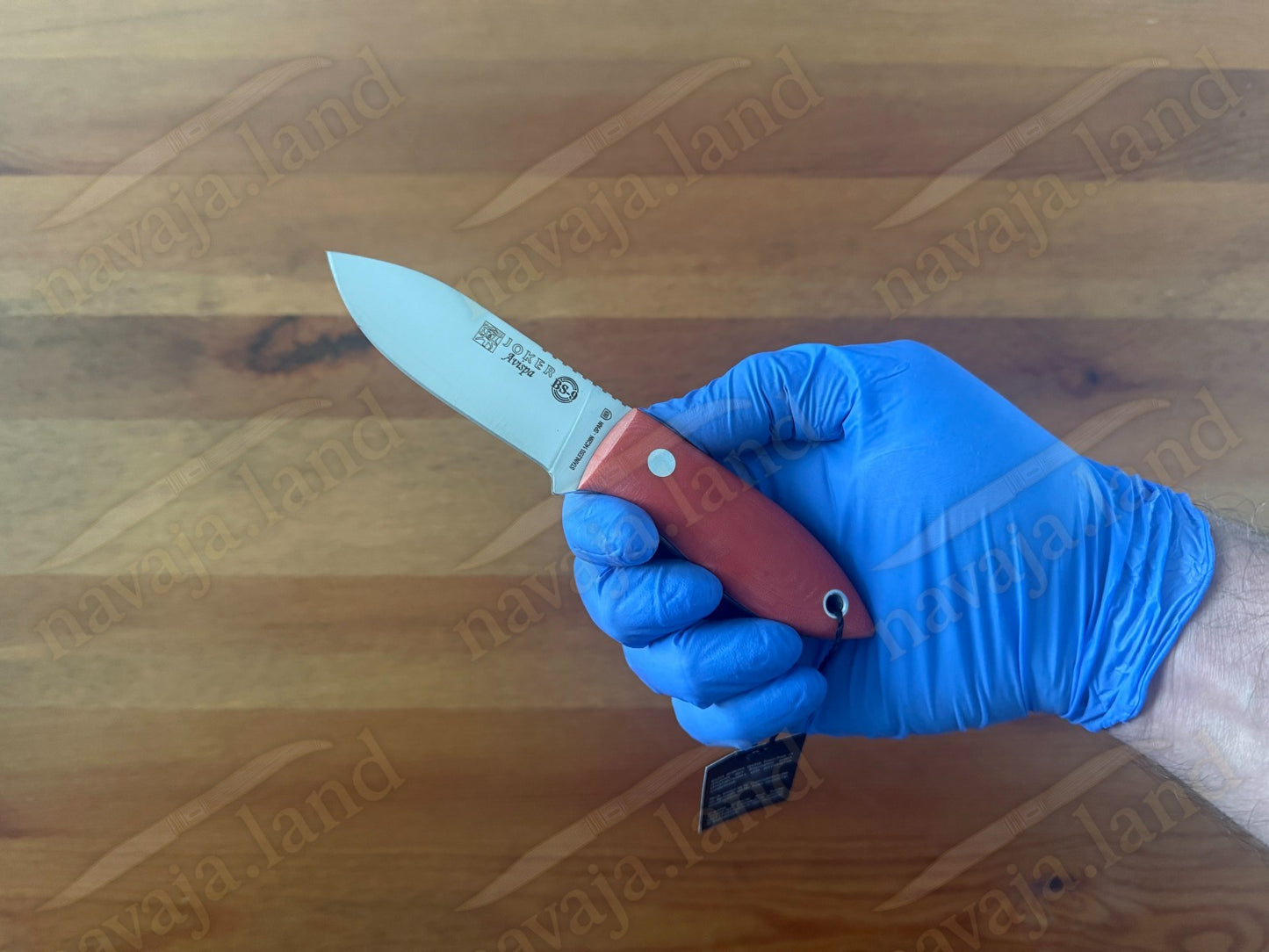 Joker Avispa Bushcraft Knife – 3.15” Sandvik 14C28N Blade -Orange Micarta Handle