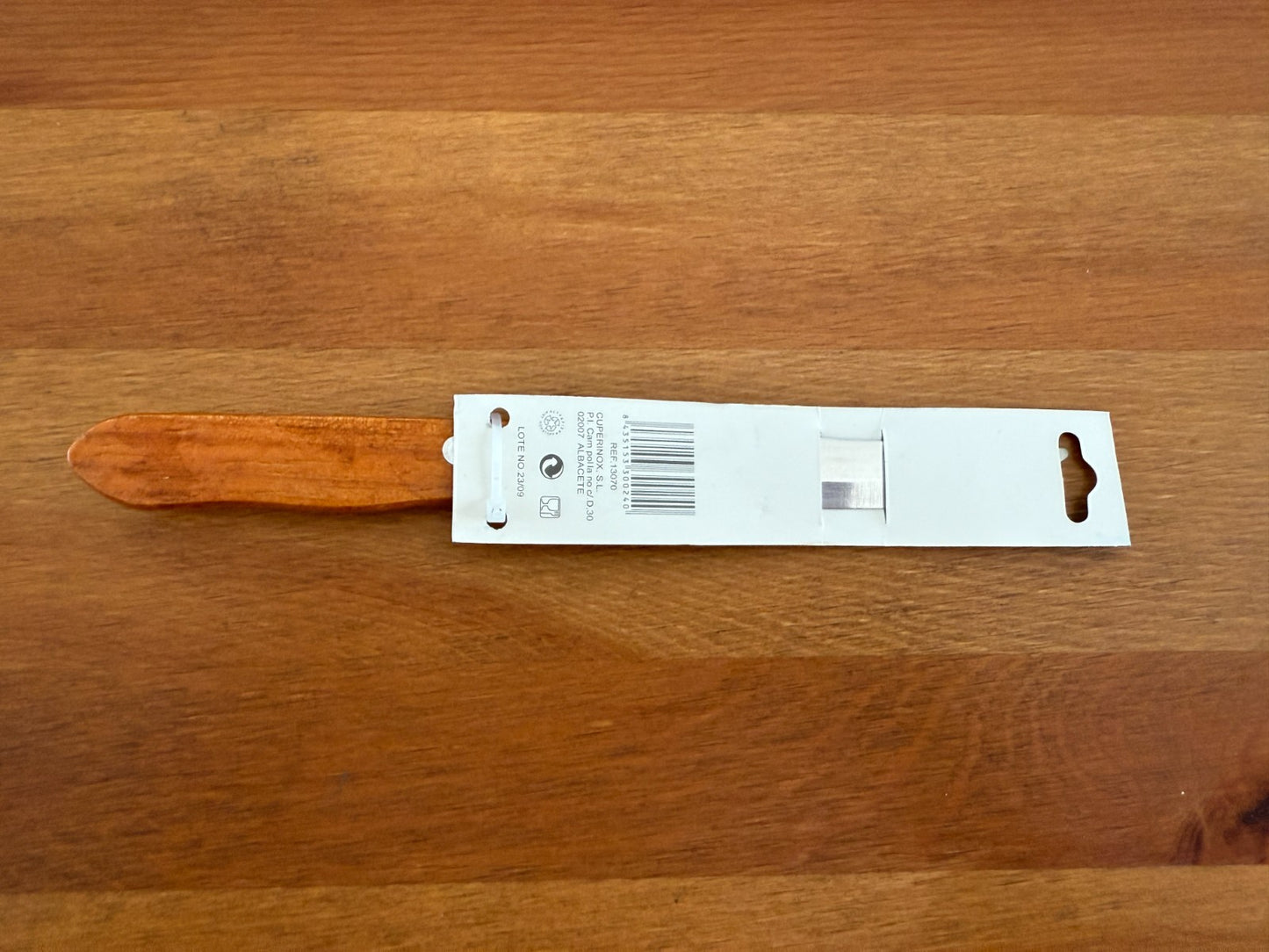 Cuperinox Kitchen Knife 4 in Plain Edge Blade with Wooden Handle From Spain