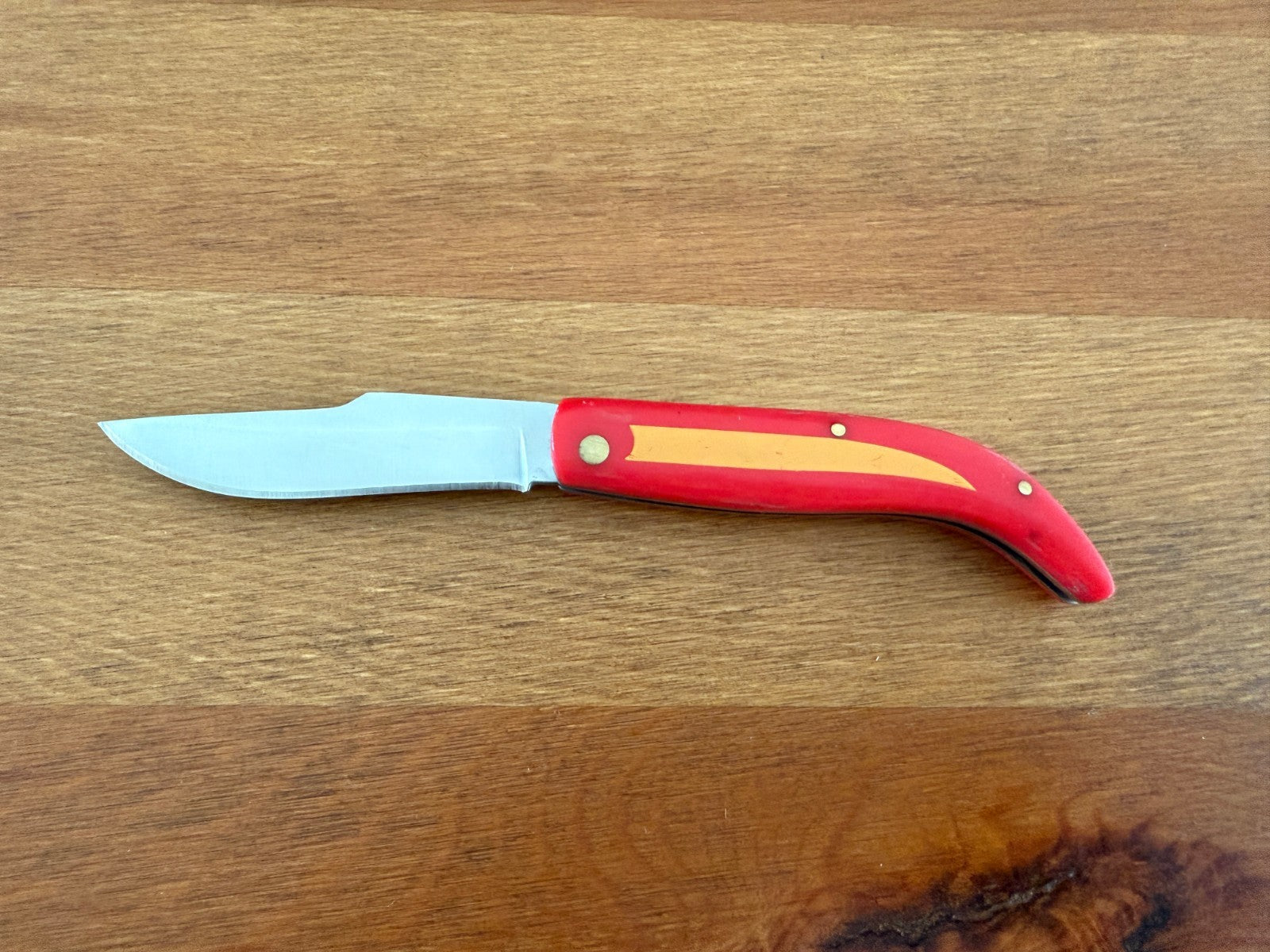 2.76" 440 Stainless Steel Blade Pocket Knife ABS Handle Spanish Flag Colors