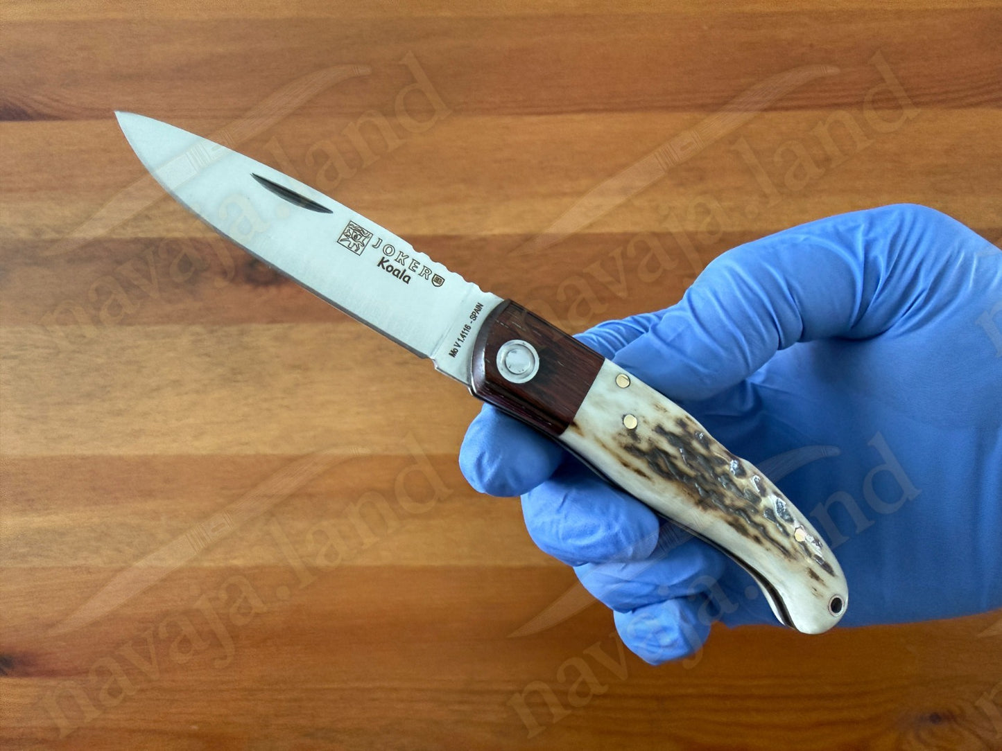 Joker Koala Pocket Knife 2.75” MOVA Blade Deer Horn Handle Grenadillo Ferrule