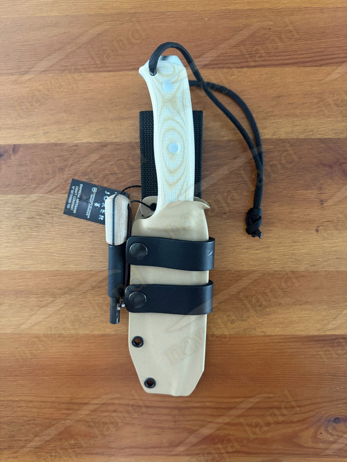 Joker Nomad Survival / Camp Knife 5.12" Böhler N695 Steel Beige Micarta Handle