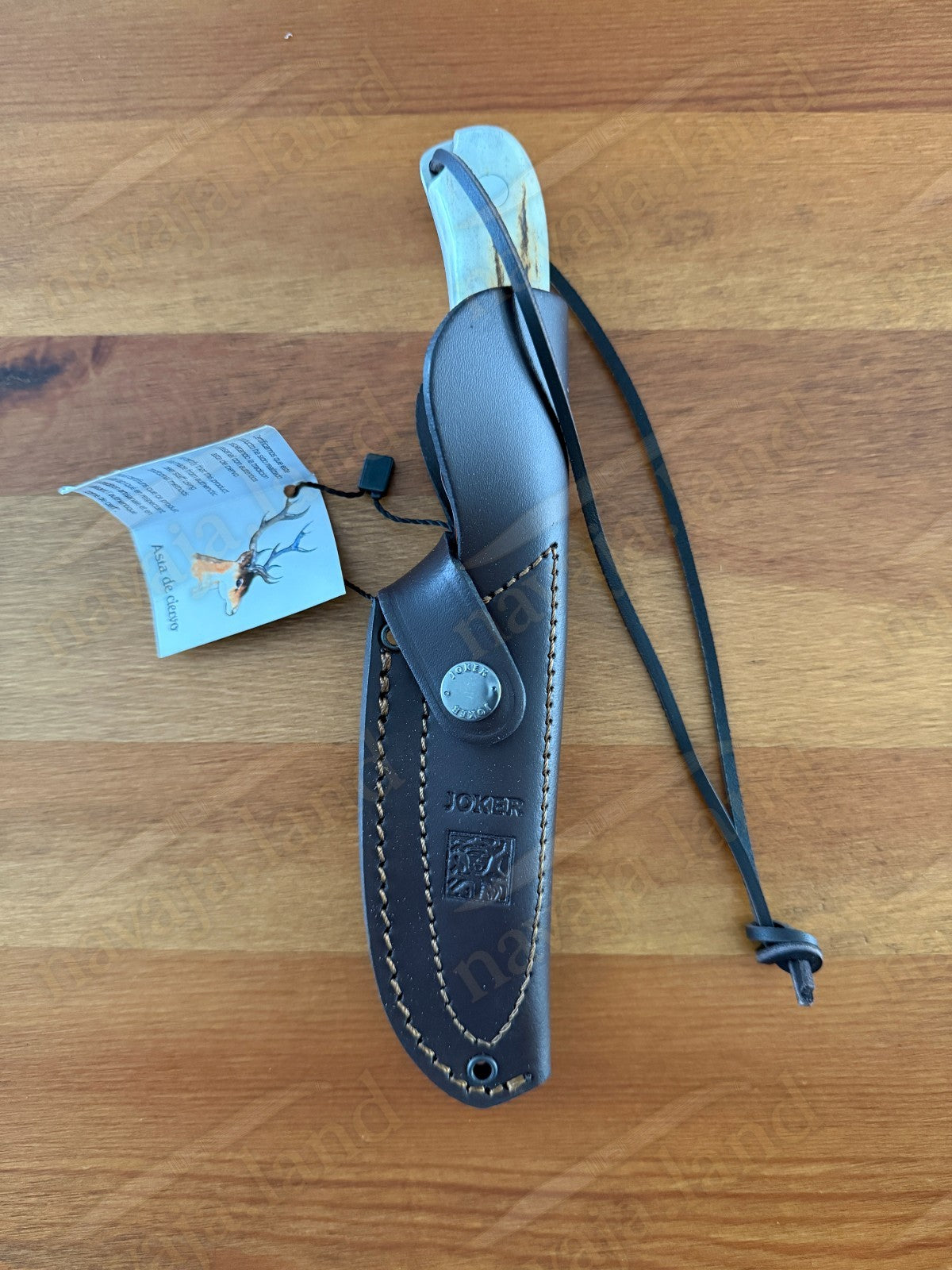 Joker Aguila Bushcraft Knife 3.34” MOVA Blade Deer Horn & Rosewood Handle