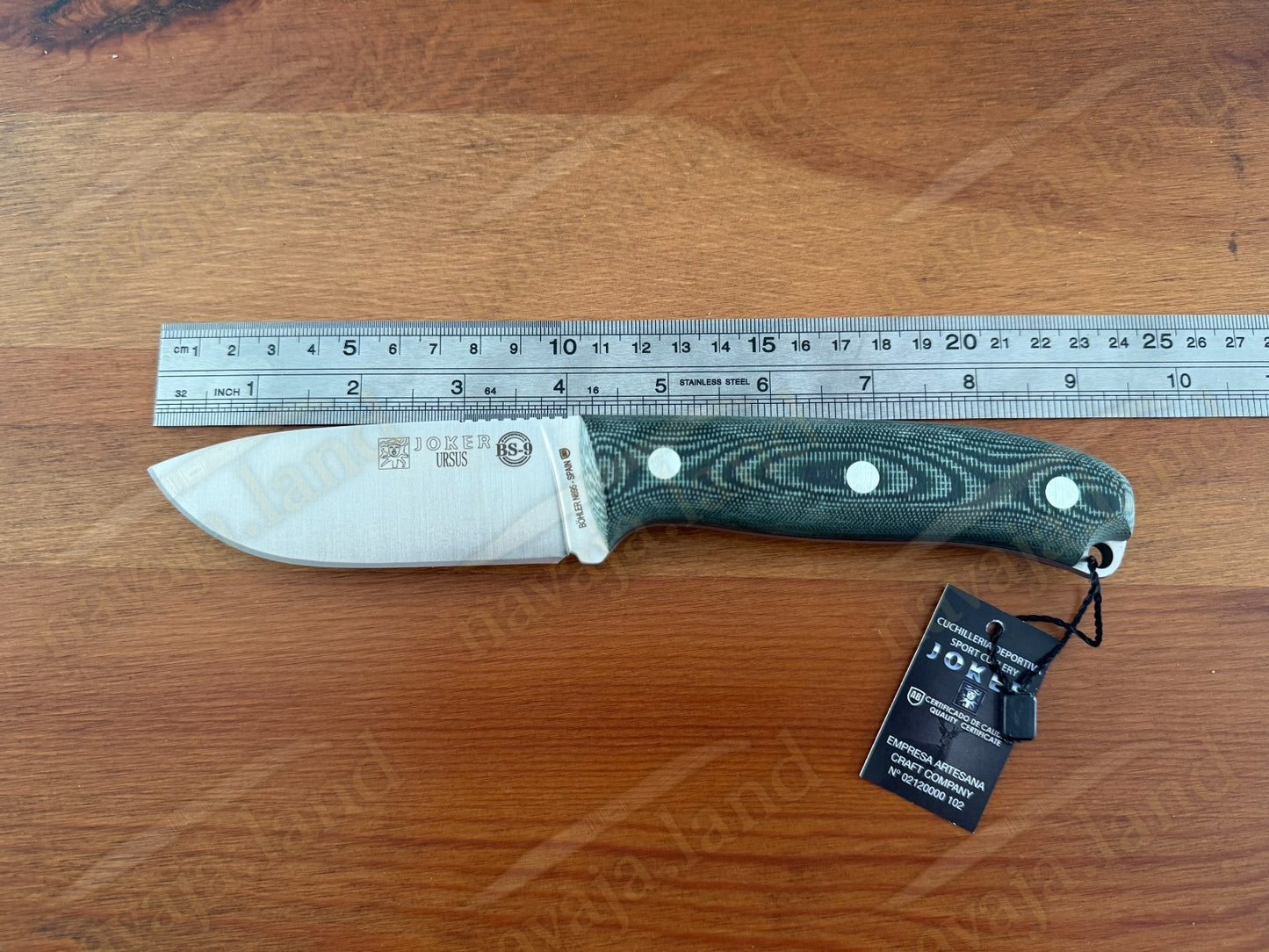 Joker Ursus Survival Knife Böhler N695 Green Canvas Micarta Full Tang From Spain