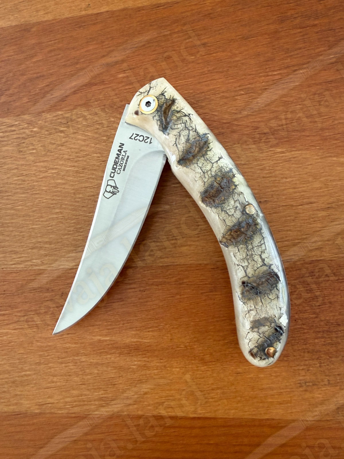 Cudeman Cazorla Folding Knife – 3.35 in Sandvik 12C27 Steel | Ram Horn Handle