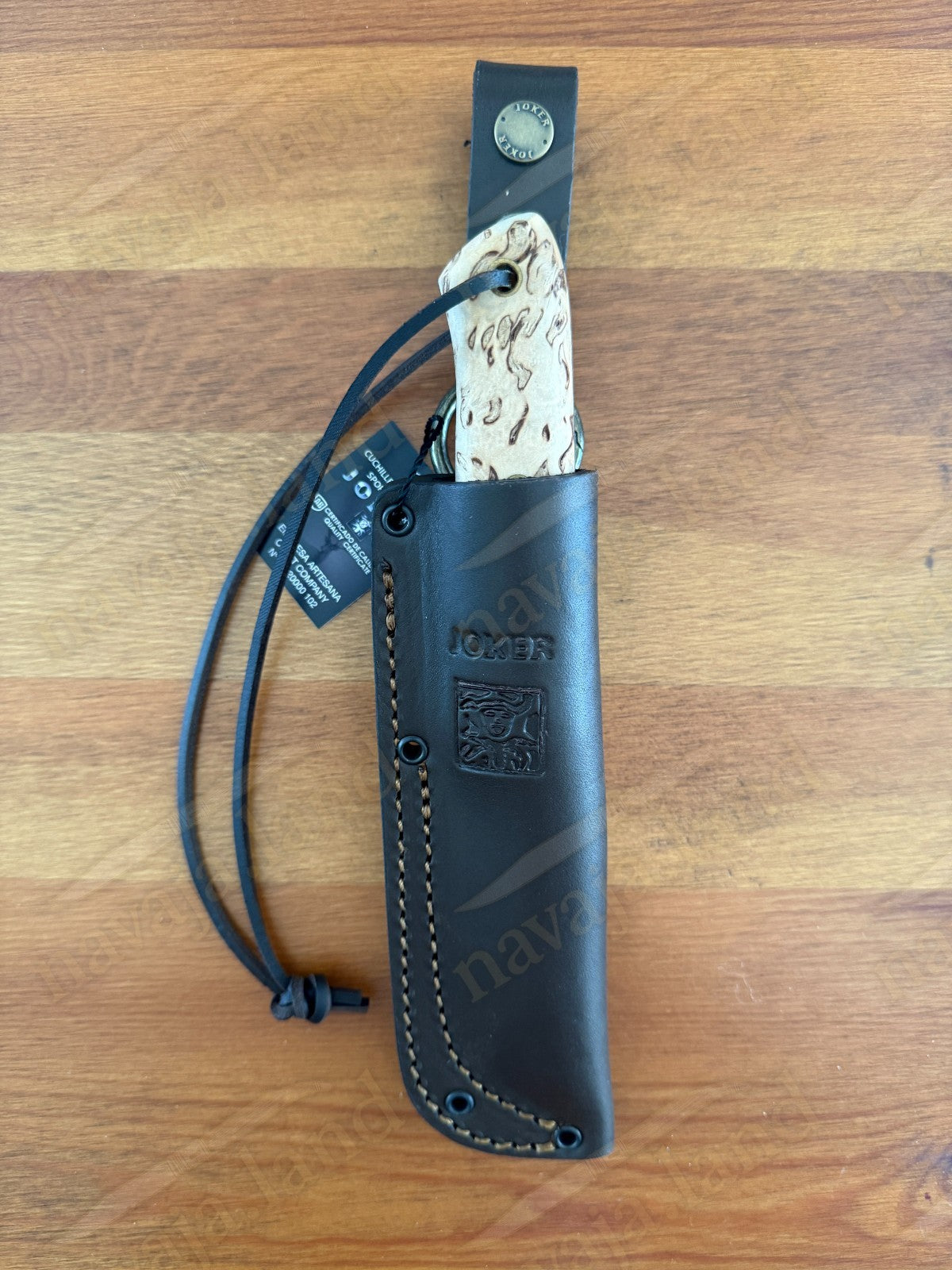 Joker Nordico Survival Fixed Knife 3.9" Böhler K720 Carbon Steel and Curly Birch