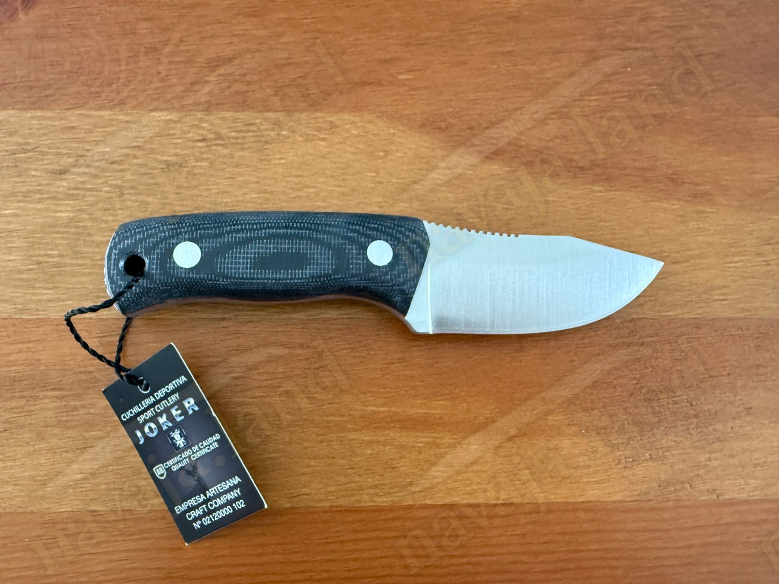 Joker Erizo TS1 Survival Knife – 2.95” Böhler N695 Blade | Black Micarta Handle