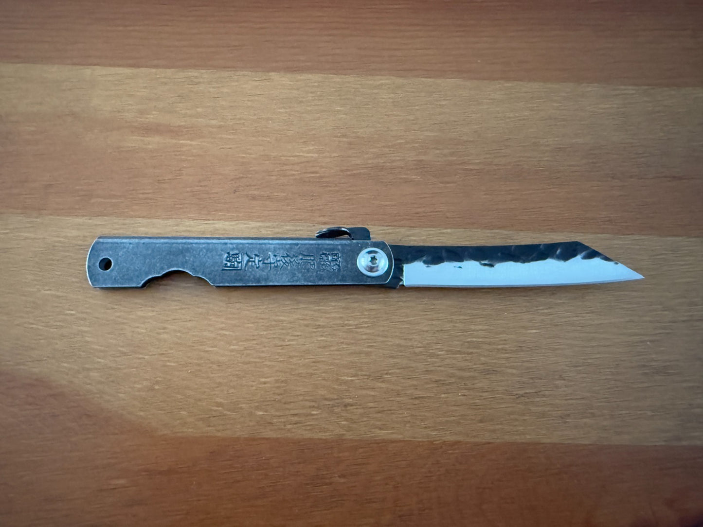 3" Navaja Higonokami Pocket Knife Steel Tanto Blade Stonewashed Handle & Sheath