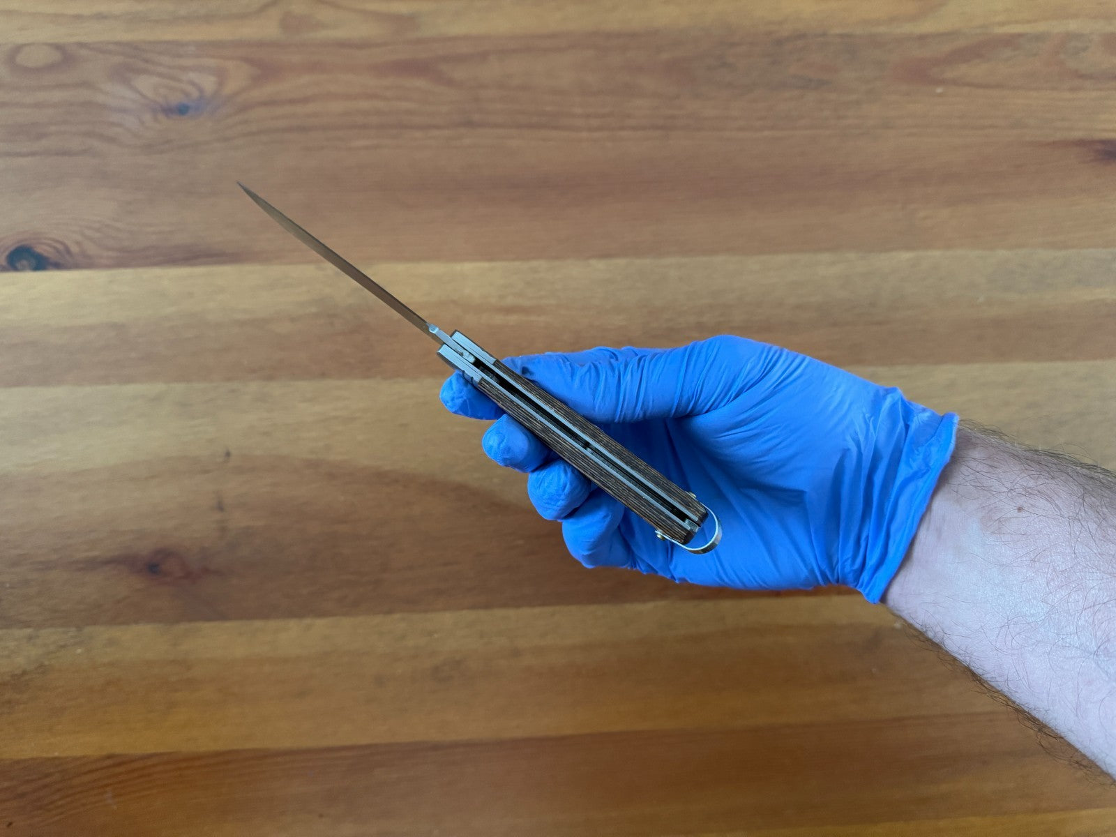 3.15" Bird Beak Navaja Pocket Knife Sailor / Marinera Wood Handle Anchor Insert