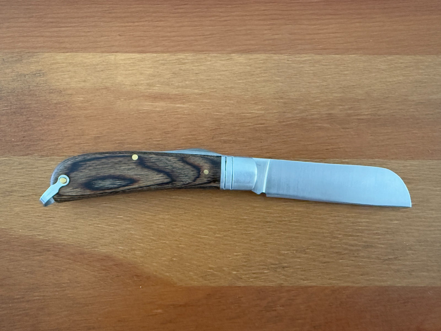 3.15" Bird Beak Navaja Pocket Knife Sailor / Marinera Wood Handle Anchor Insert