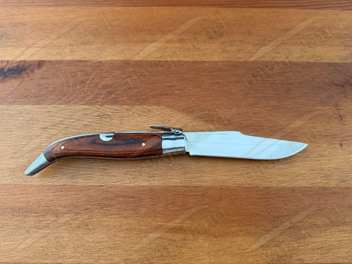 3.6” Spanish Navaja Teja Albacete Pocket Knife Red Stamina Scales with Ratchet