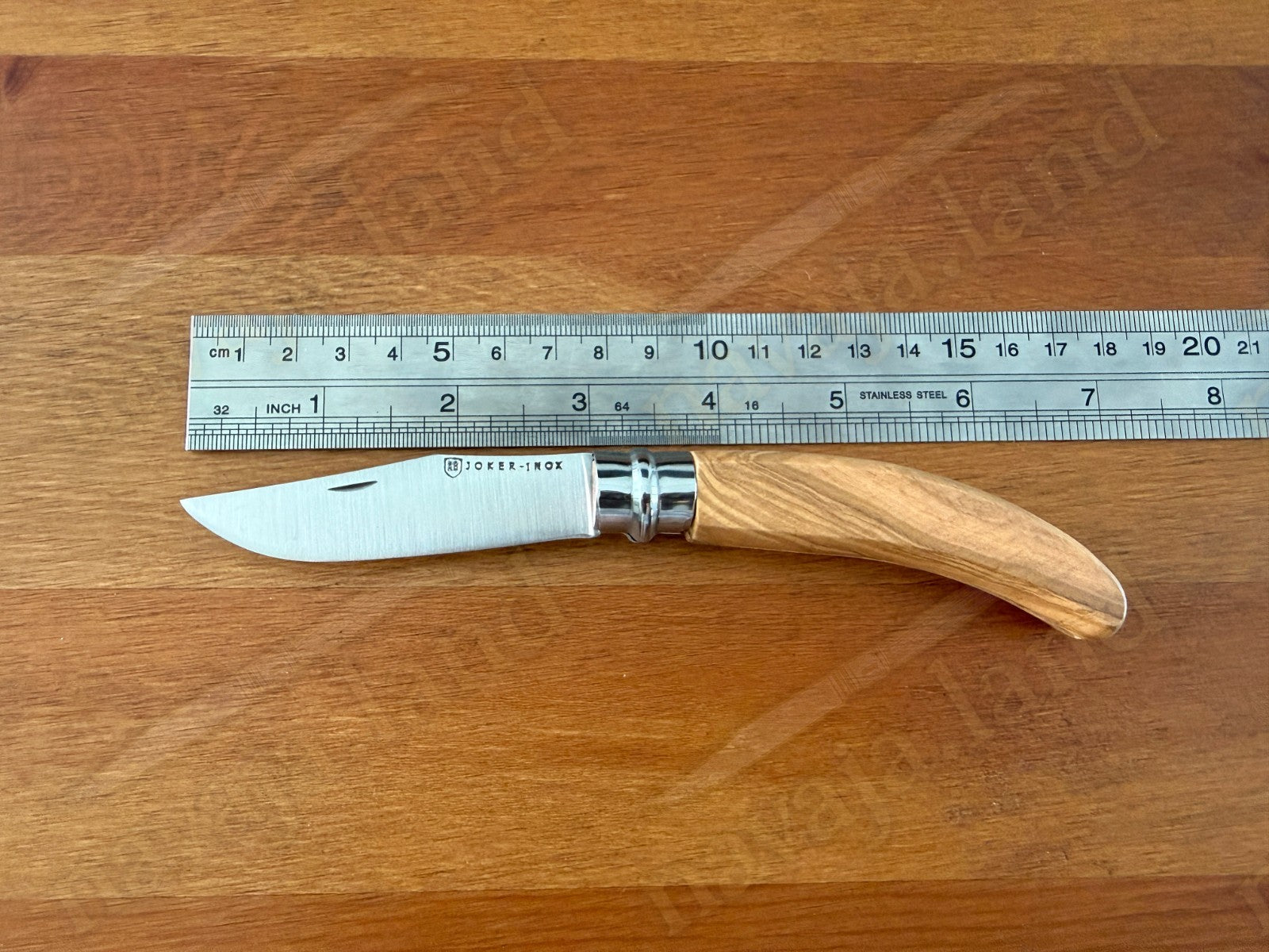 Olive Wood Handle Joker Folding Knife 8 cm (3.15 in) Blade with Viroblock Lock