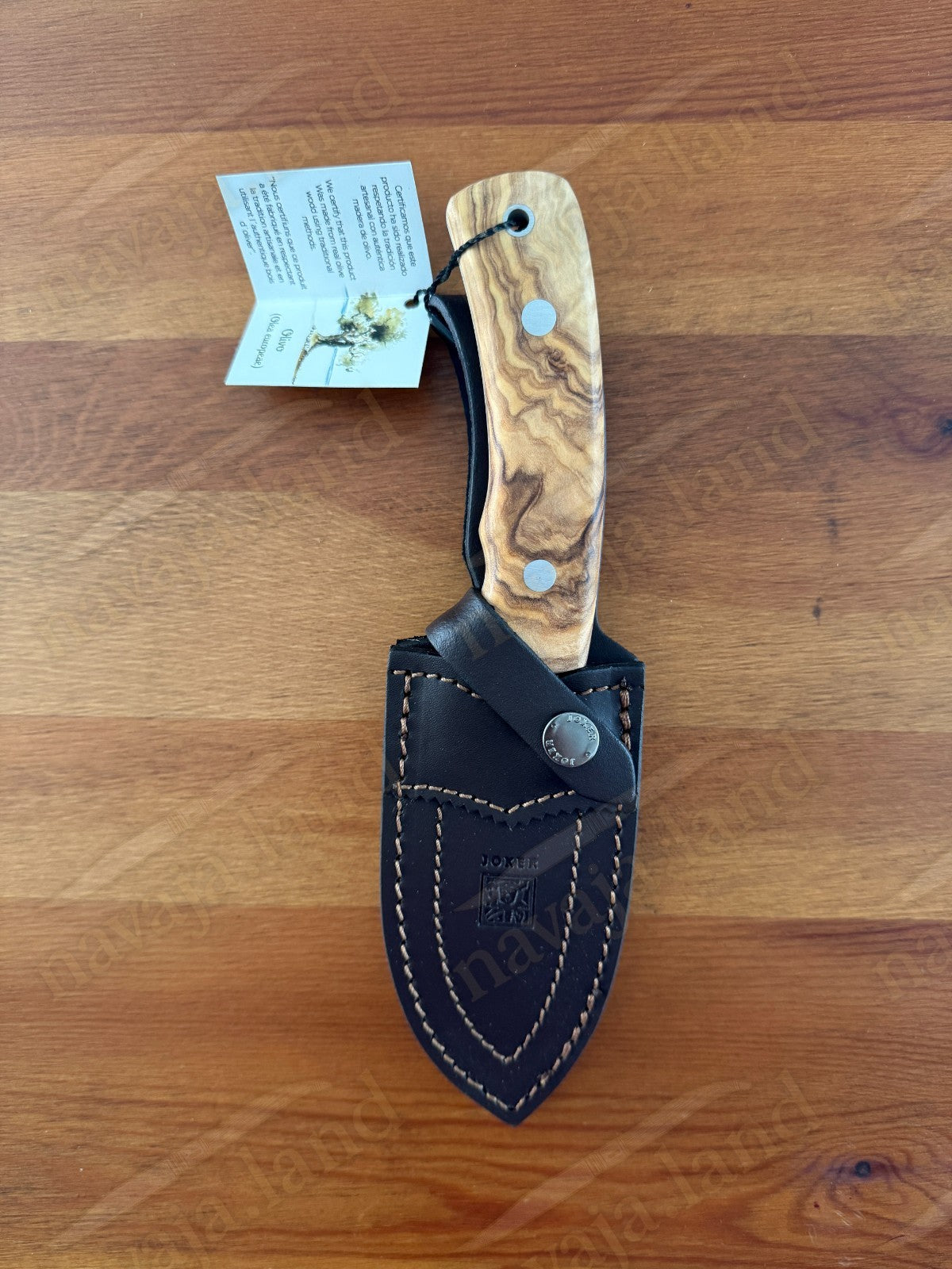 Joker OSO-D Skinning Knife 4.72” MOVA Blade | Olive Wood Handle | Made in Spain